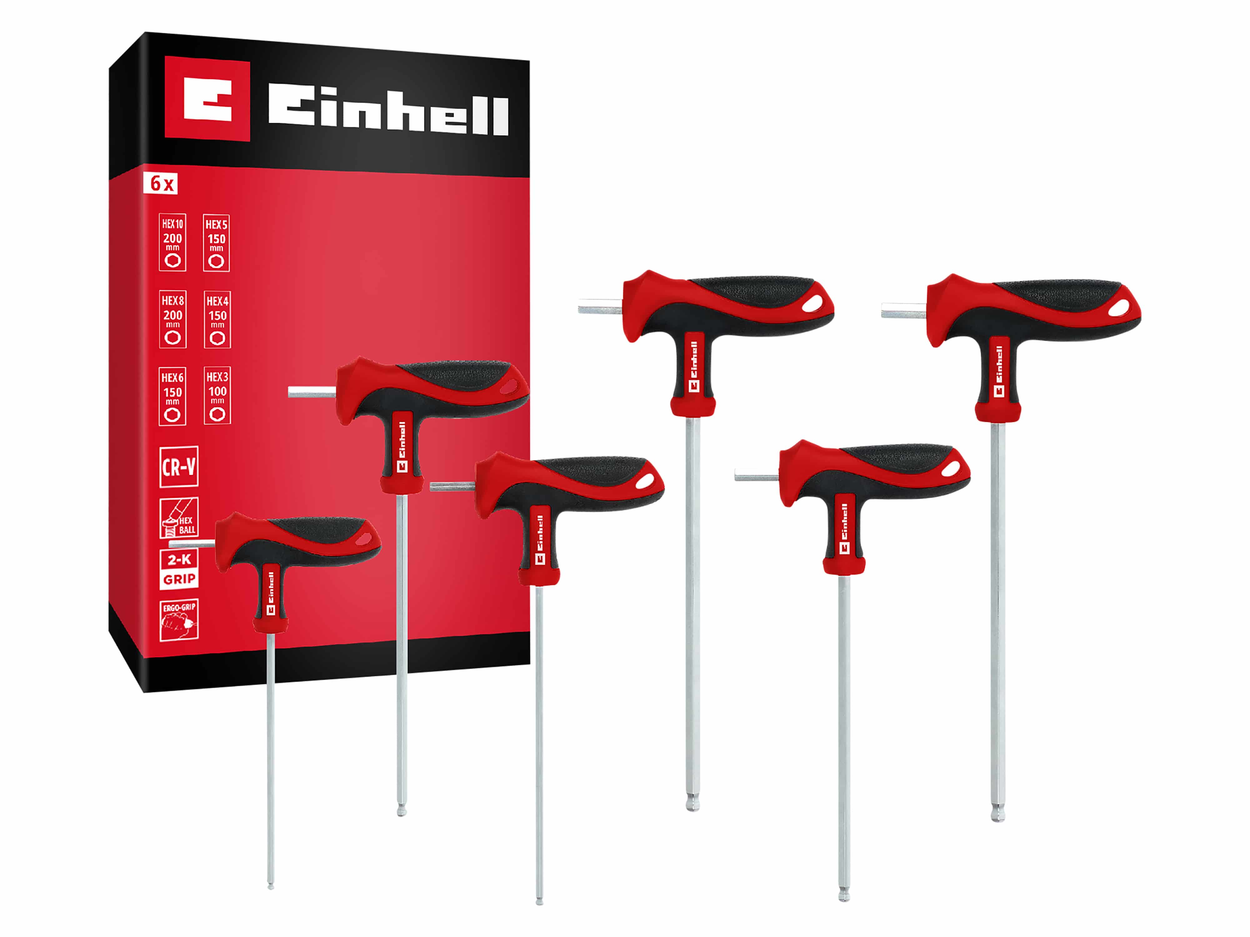 EINHELL T-Griff Schraubendreher-Set, 370539, 6-teilig EINHELL T-Griff Schraubendreher-Set, 370539, 6-teilig