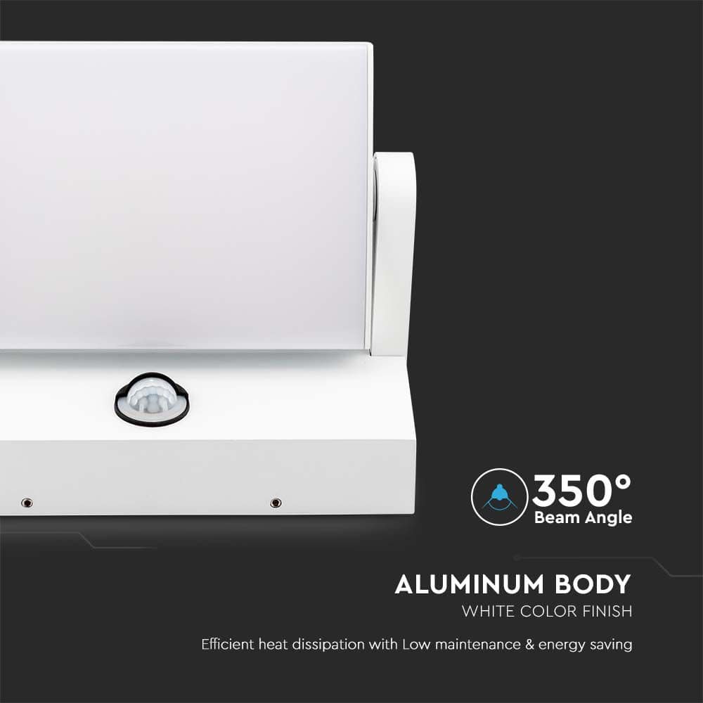 V-TAC LED-Fluter VT-11020S, EEK: E, 17 W, 2580 lm, 4000 K, Sensor, weiß, 212x165x100 mm V-TAC LED-Fluter VT-11020S, EEK: E, 17 W, 2580 lm, 4000 K, Sensor, weiß