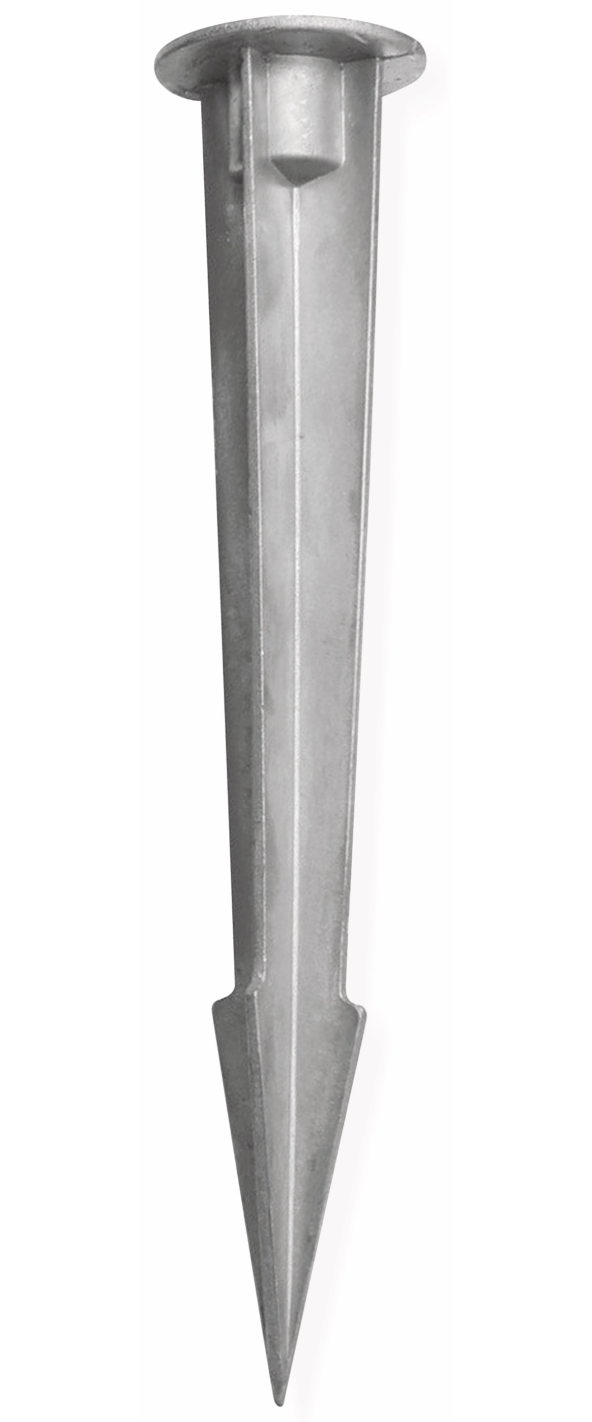 Erdspieß aus Aluguss natur 270mm mit M8 Schraube Erdspieß aus Aluguss natur 270mm mit M8 Schraube
