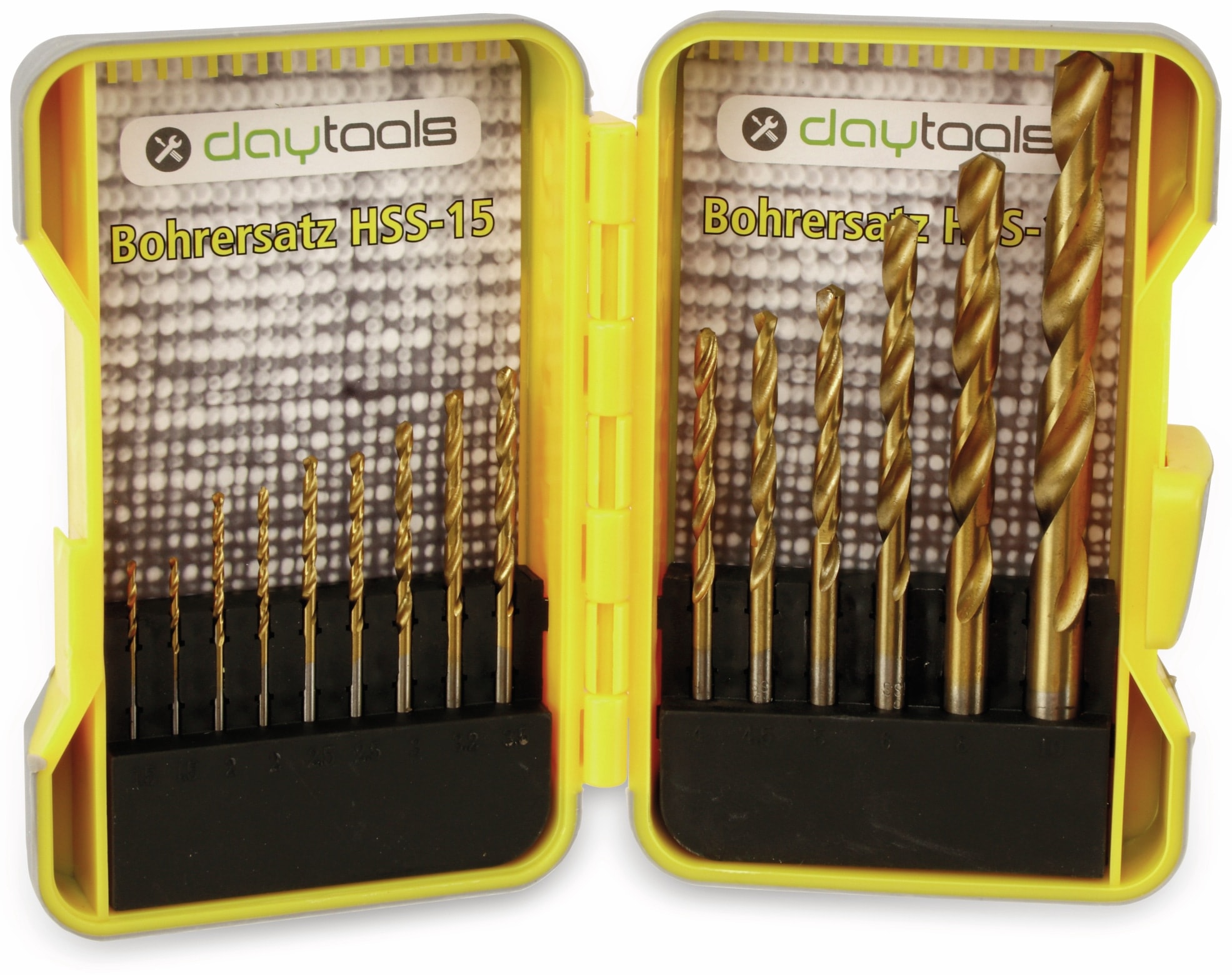 DAYTOOLS HSS-Bohrerset im Kunststoffkoffer, HSS-15 DAYTOOLS HSS-Bohrerset im Kunststoffkoffer, HSS-15