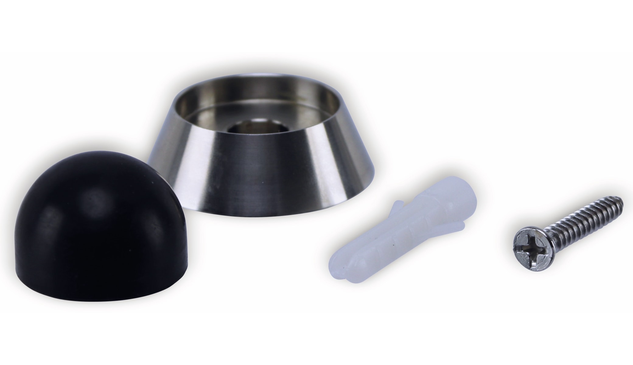 Türstopper aus Edelstahl, Wandmontage, Ø 40 mm, Höhe 30 mm