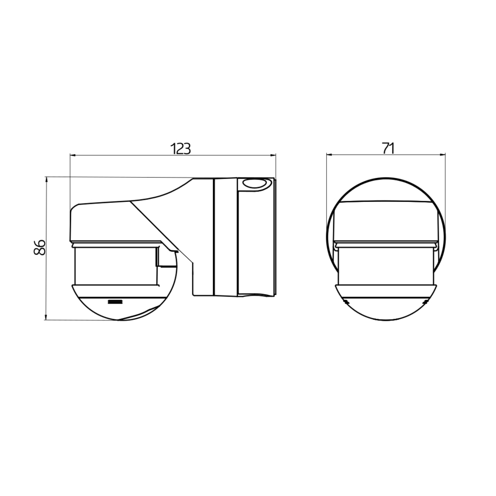 BEG Bewegungsmelder RC-plus next N 230, mit Unterkriechschutz, schwarz, 230°