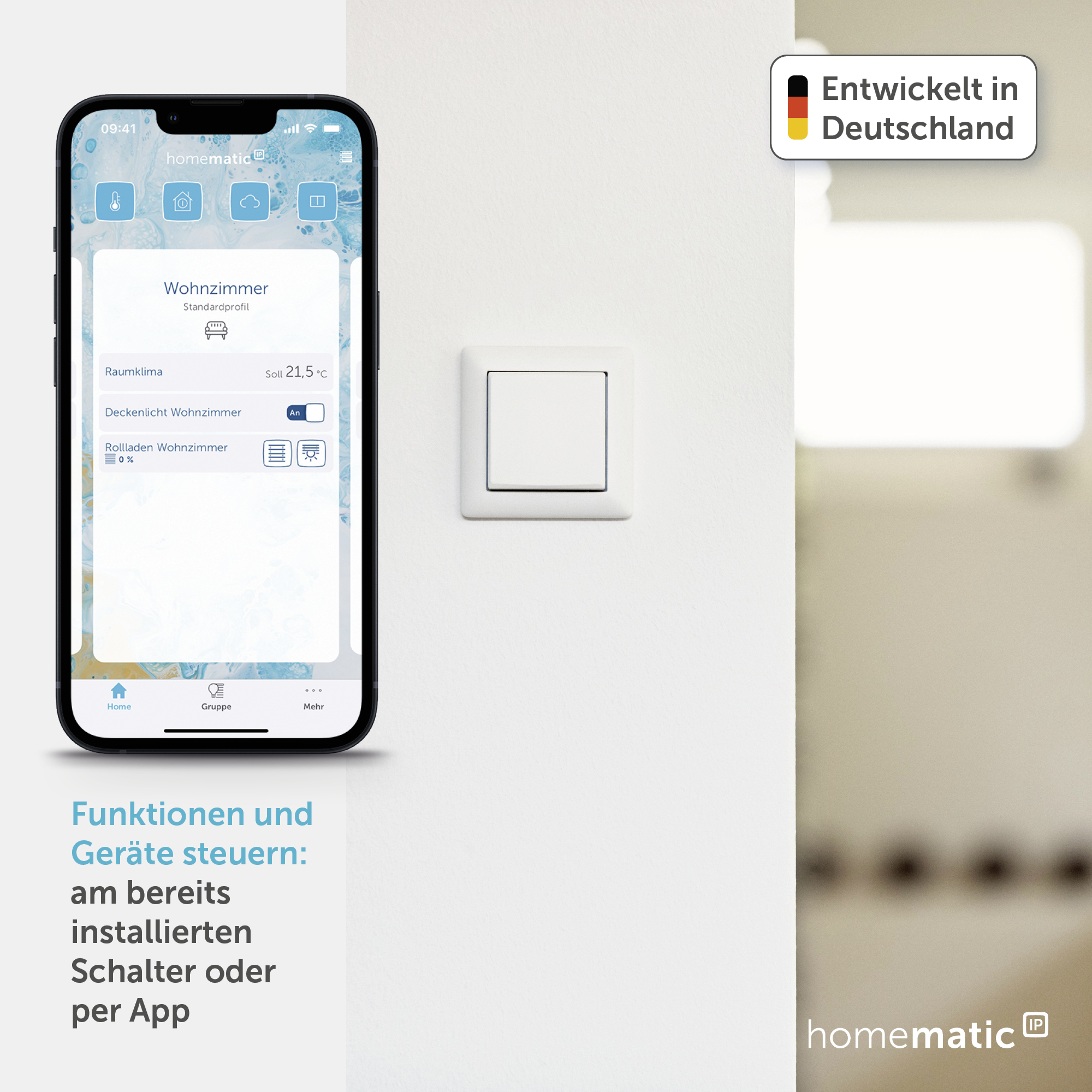 HOMEMATIC IP Smart Home 153489A0 Kontakt-Schnittstelle, Unterputz, 1-fach