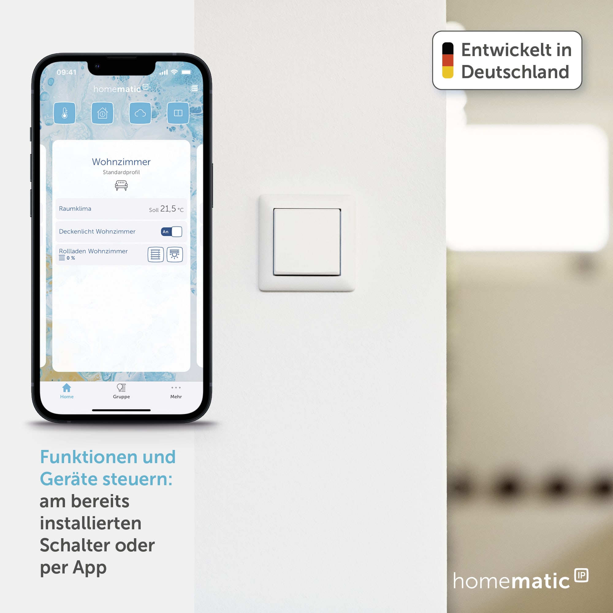 HOMEMATIC IP Smart Home 153489A0 Kontakt-Schnittstelle, Unterputz, 1-fach