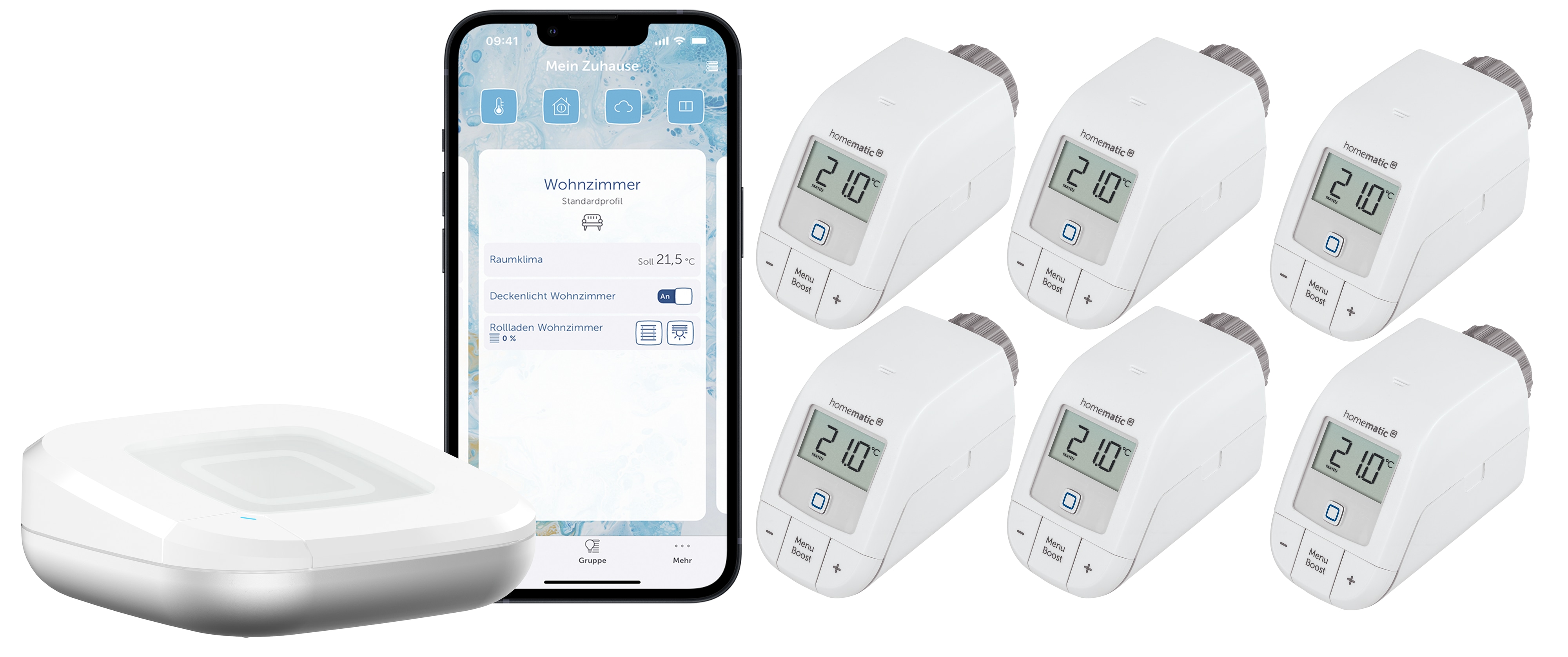 HOMEMATIC IP Starterset Heizen für 6 Heizkörper