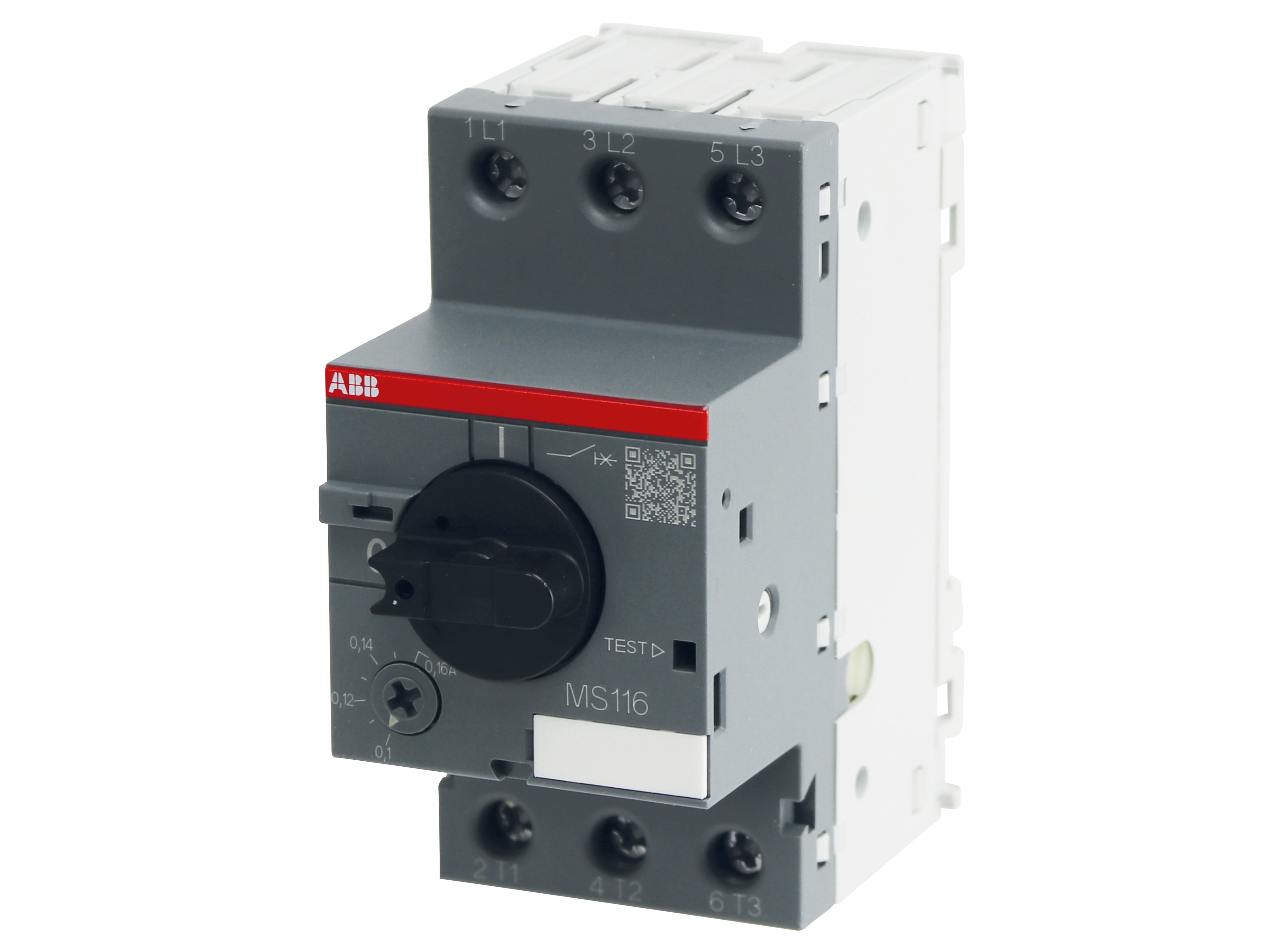ABB Motorschutzschalter MS116-0.16, Auslöseklasse 10 A, 0.1...0.16 A
