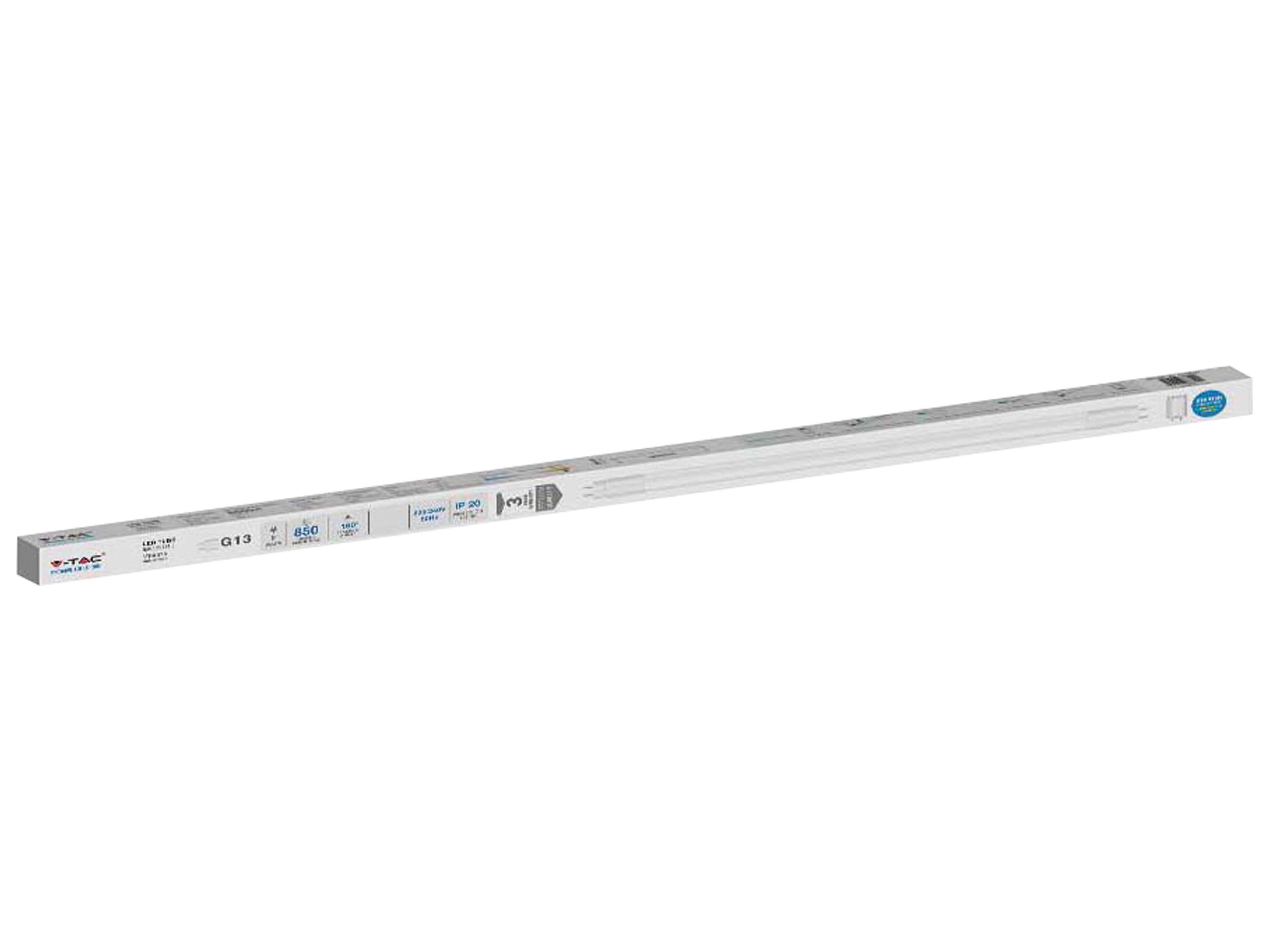 V-TAC LED-Röhre VT-6072, G13, EEK: F, 9W, 850lm, 6500K, 600mm V-TAC LED-Röhre VT-6072, G13, EEK: F, 9W, 850lm, 6500K, 600mm