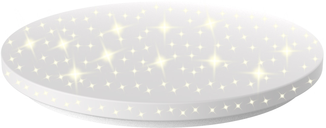 BLULAXA LED Wand-Deckenleuchte Promina-S, Sternenhimmel, 12 W,4000 K, 1200 lm, IP20, neutralweiß