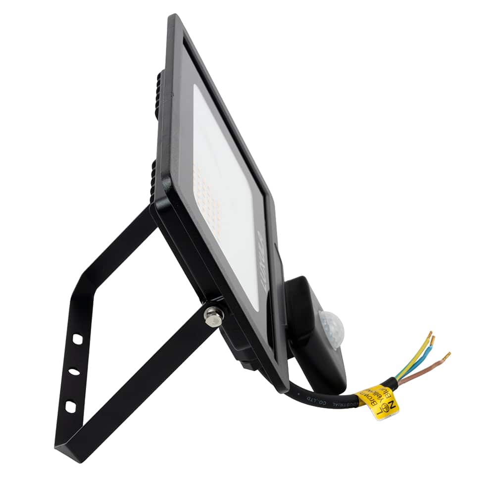 LUXULA LED-Fluter mit Bewegungsmelder, EEK: F, 30W, 3000lm, 4000K, schwarz
