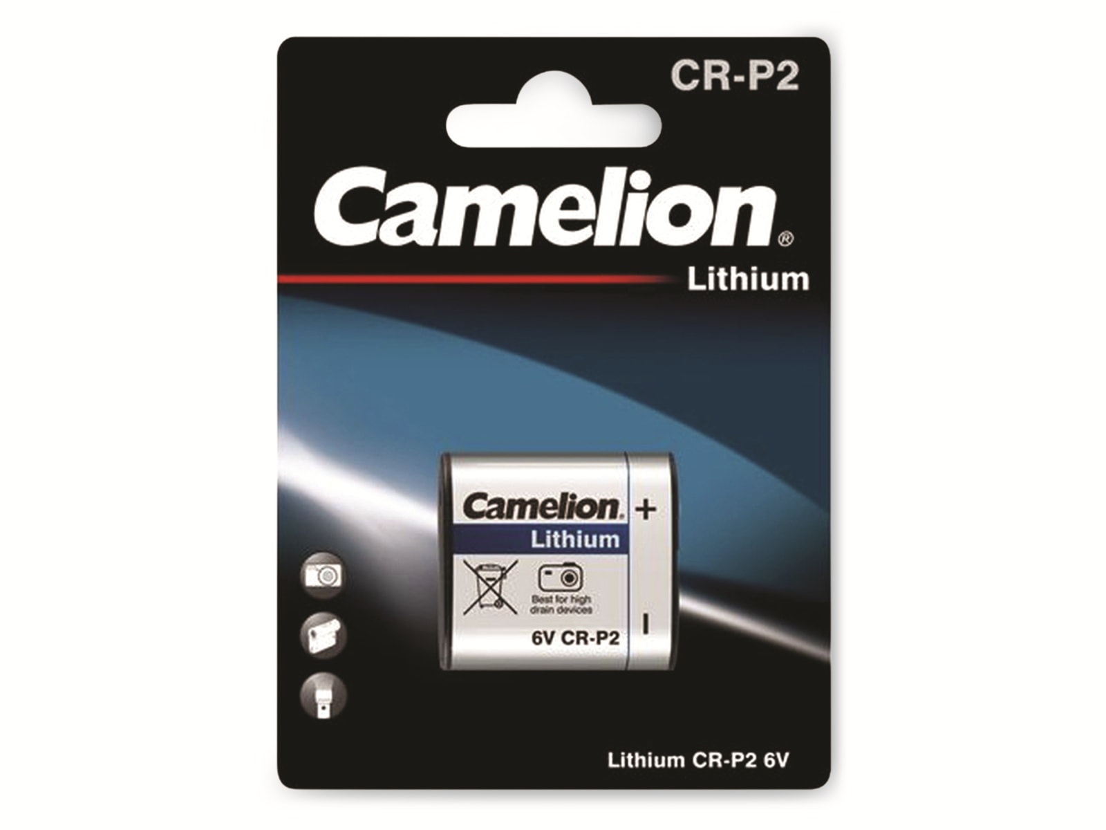 CAMELION Lithium-Batterie CR -P2 1 Stück CAMELION Lithium-Batterie CR -P2 1 Stück