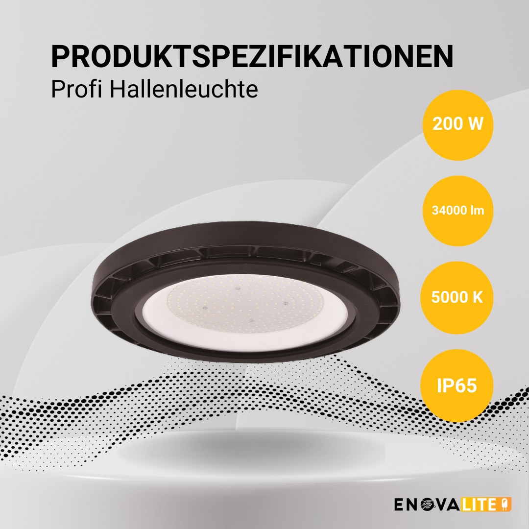 ENOVALITE LED-Highbay-Leuchte, EEK: C, 200 W, 34000 lm, 5000 K