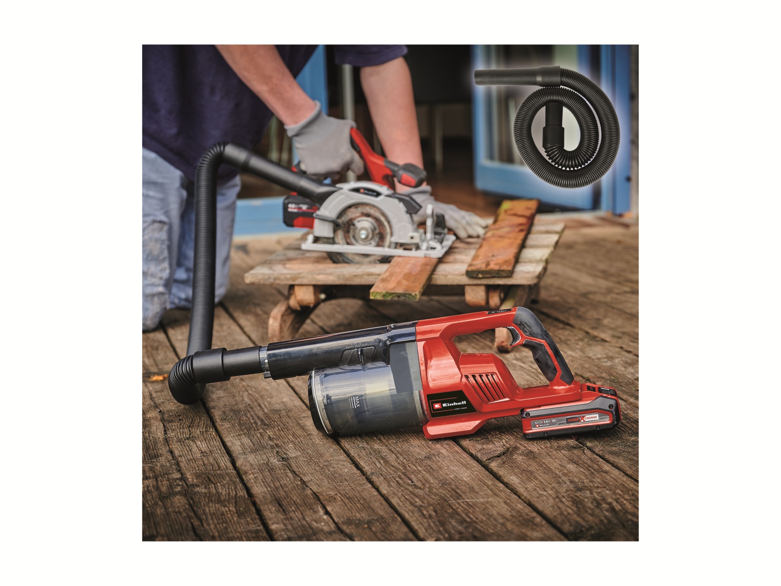 EINHELL Zubehör-Set mit Schlauch 2351267, für Akku-Stielstaubsauger TE-SV 18 Li