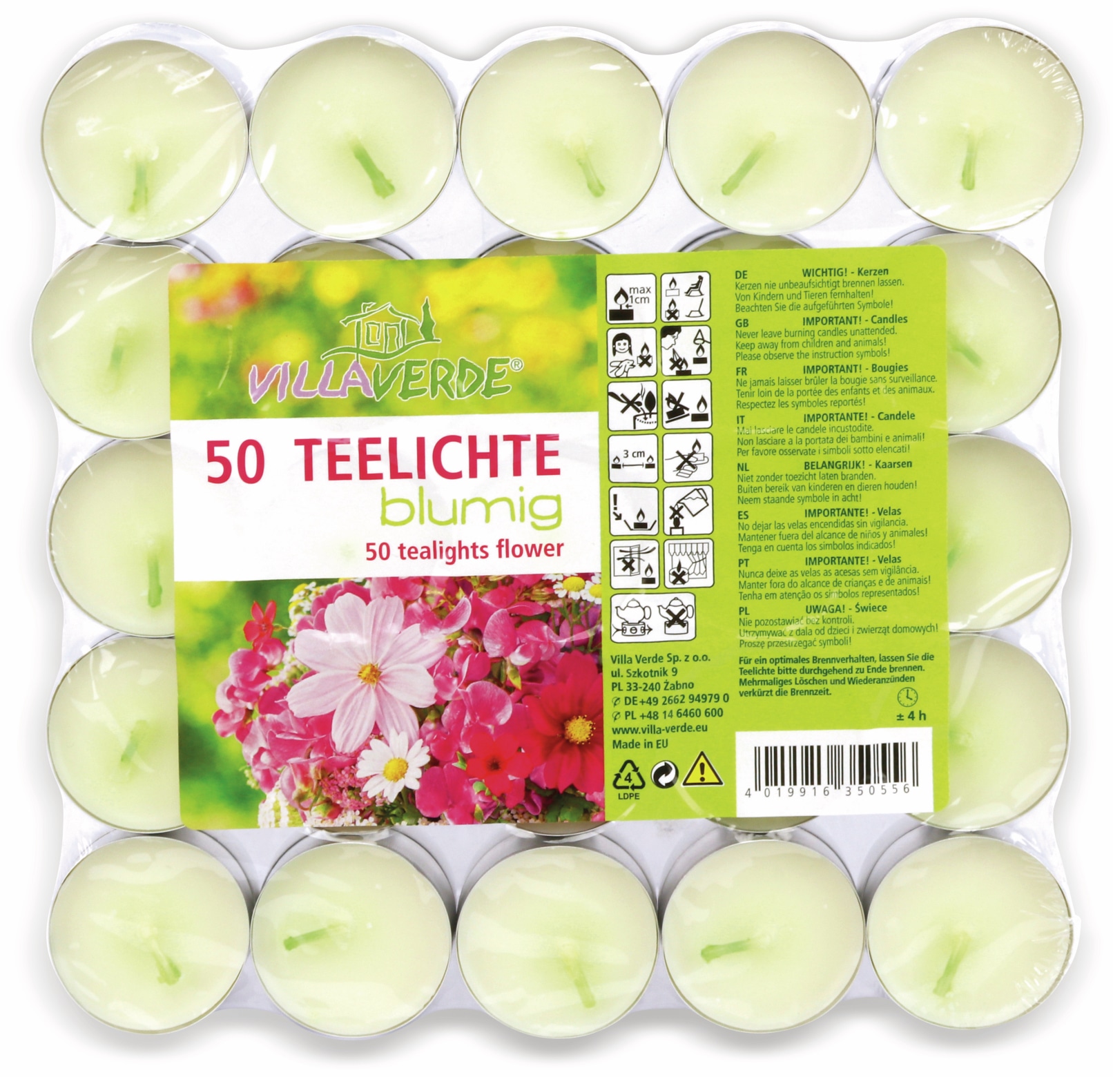 Duft-Teelichter, verschiedene Beerendüfte, 50 Stück