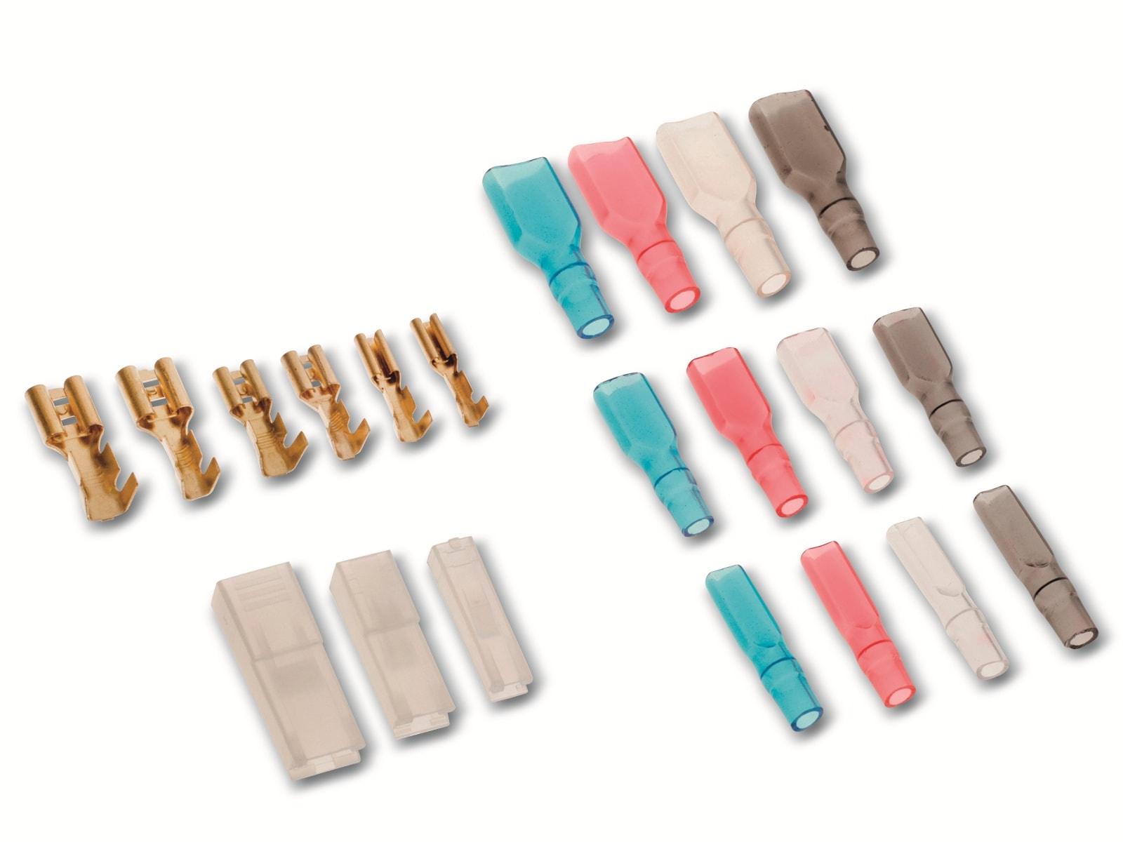 QUADRIOS Flachsteckhülsen, 201711C001, Elektrolytkupfer, verzinnt / Weich-PVC, 260 Stück