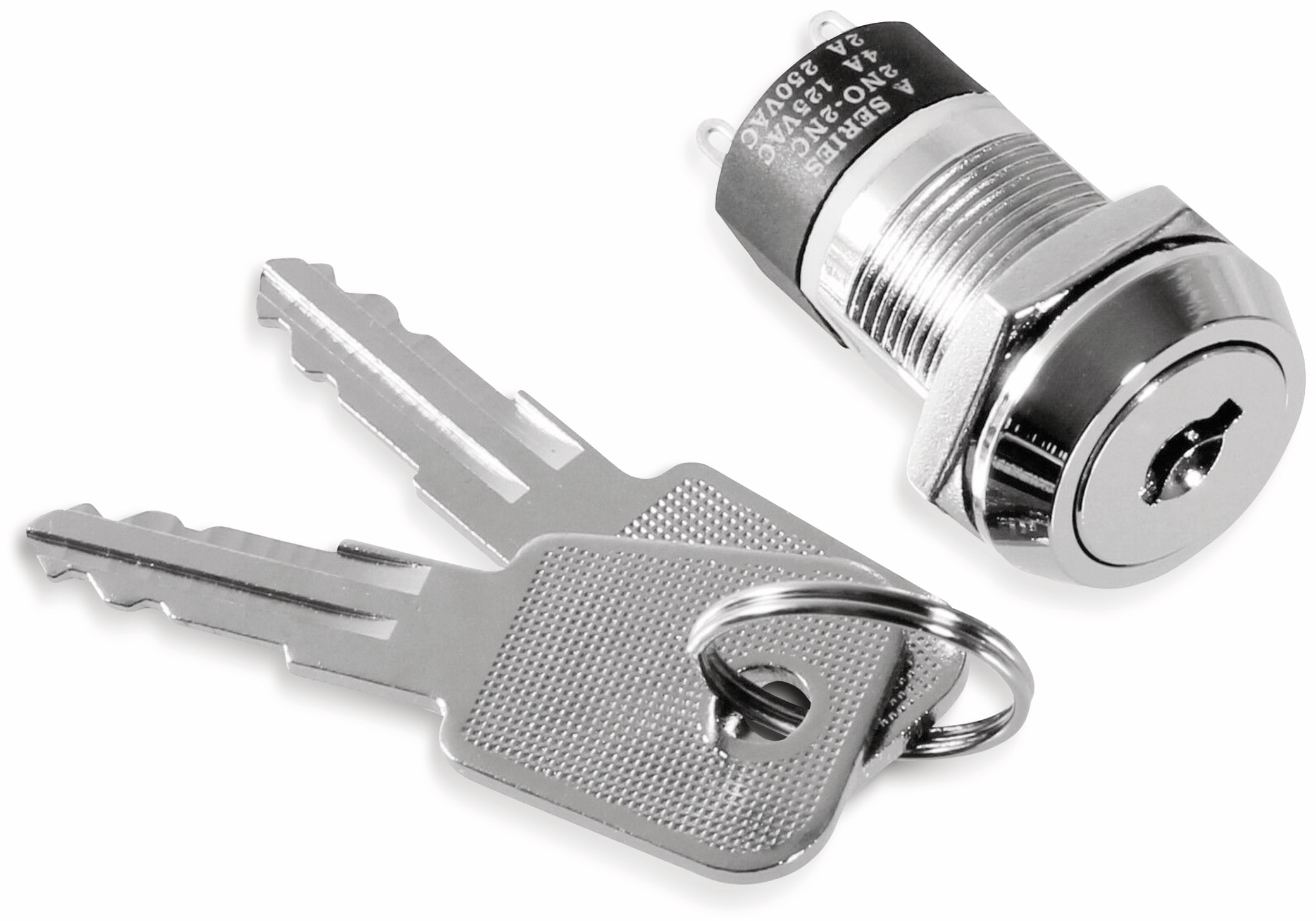 Schlüsselschalter, Ø19 mm, 2x EIN/AUS, Tiefe 33 mm