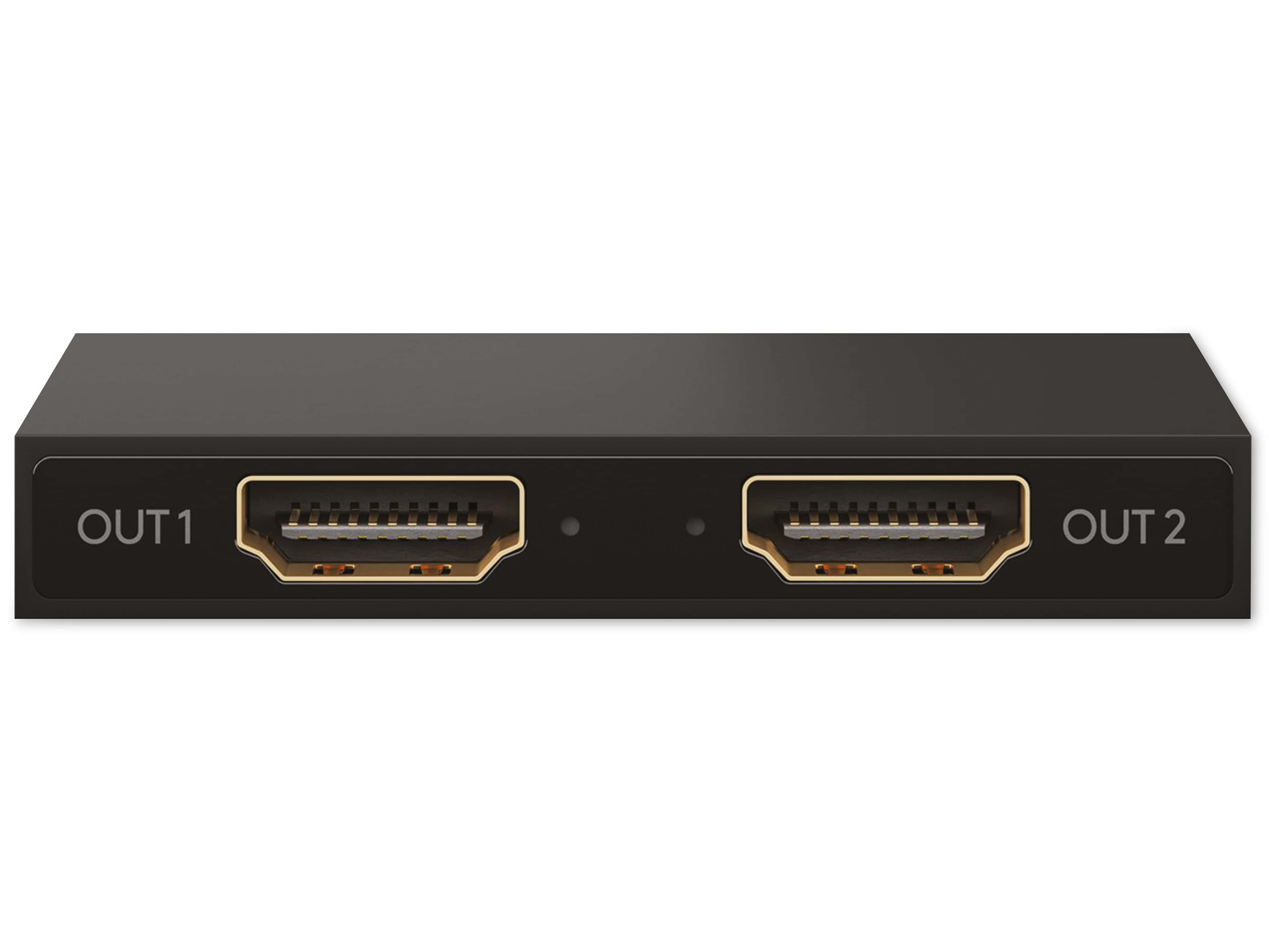 GOOBAY HDMI-Splitter 1 auf 2, 4K, 30 Hz