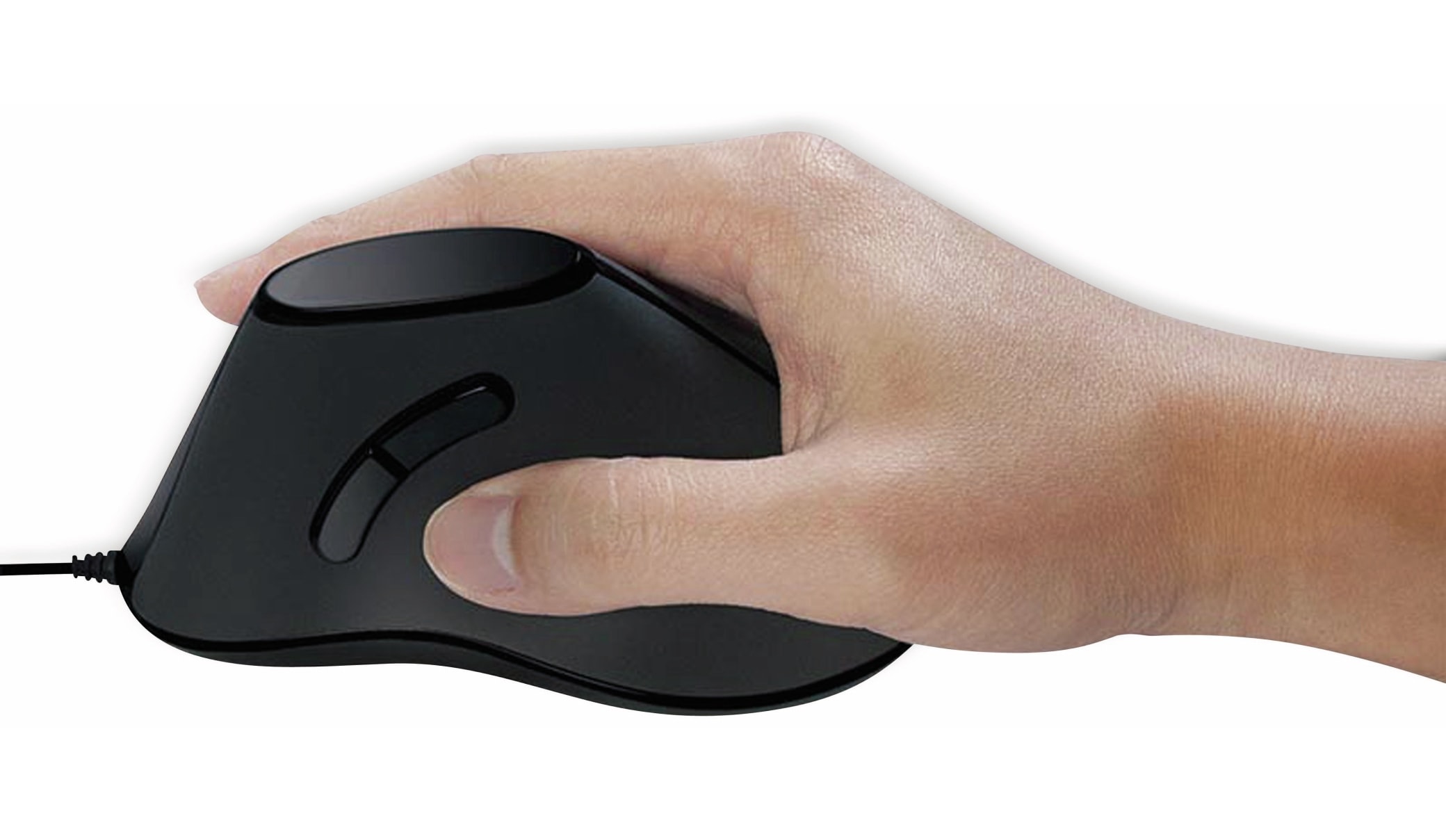 LOGILINK Ergonomic-Maus ID0158, USB, vertical, schwarz
