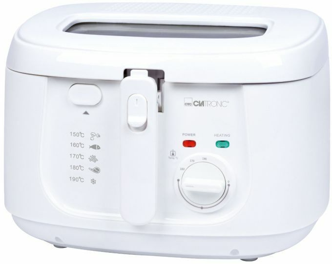 CLATRONIC Fritteuse 2,5L (Öl) FR 3771, antihaftbeschichtet, Cool Toch, 1800W, weiß CLATRONIC Fritteuse 2,5L (Öl) FR 3771, antihaftbeschichtet, Cool Toch, 1800W, weiß
