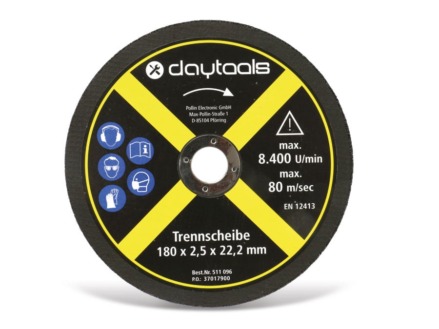 DAYTOOLS Trennscheibe Metall, 180x2,5x22,2 mm, 5 Stück DAYTOOLS Trennscheibe Metall, 180x2,5x22,2 mm, 5 Stück