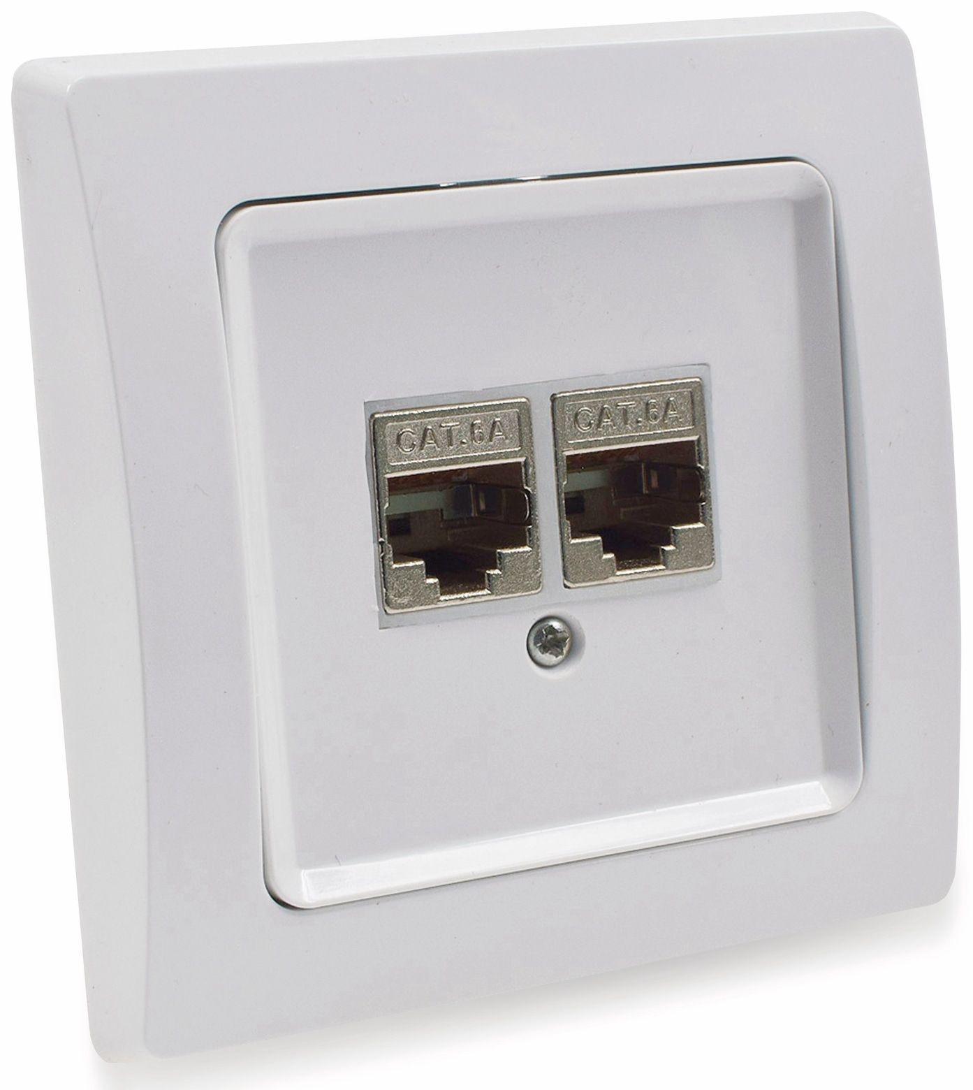 DELPHI RJ45-Doppeldose, CAT.6, weiß