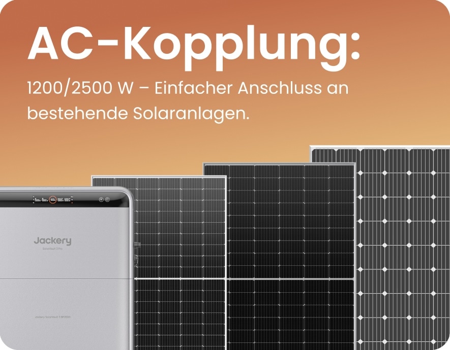 Balkonkraftwerk JACKERY SolarVault 3 Pro und Erweiterungsakku JACKERY JA BP2500 Balkonkraftwerk JACKERY SolarVault 3 Pro und Erweiterungsakku JACKERY JA BP2500