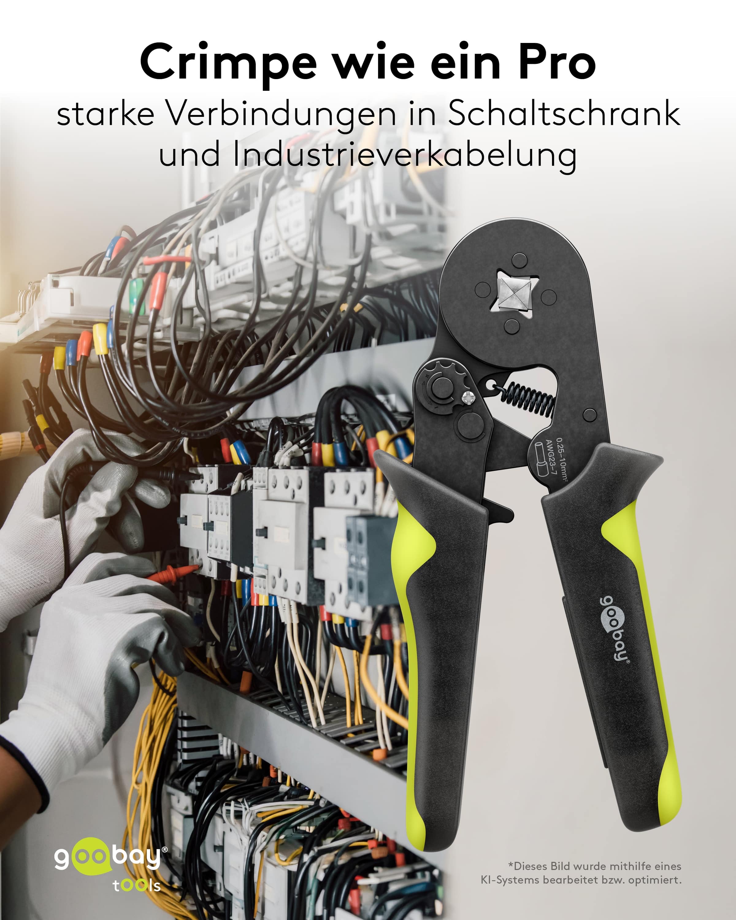GOOBAY TOOLS Vierkant-Crimpzange für Aderendhülsen GOOBAY TOOLS Vierkant-Crimpzange für Aderendhülsen