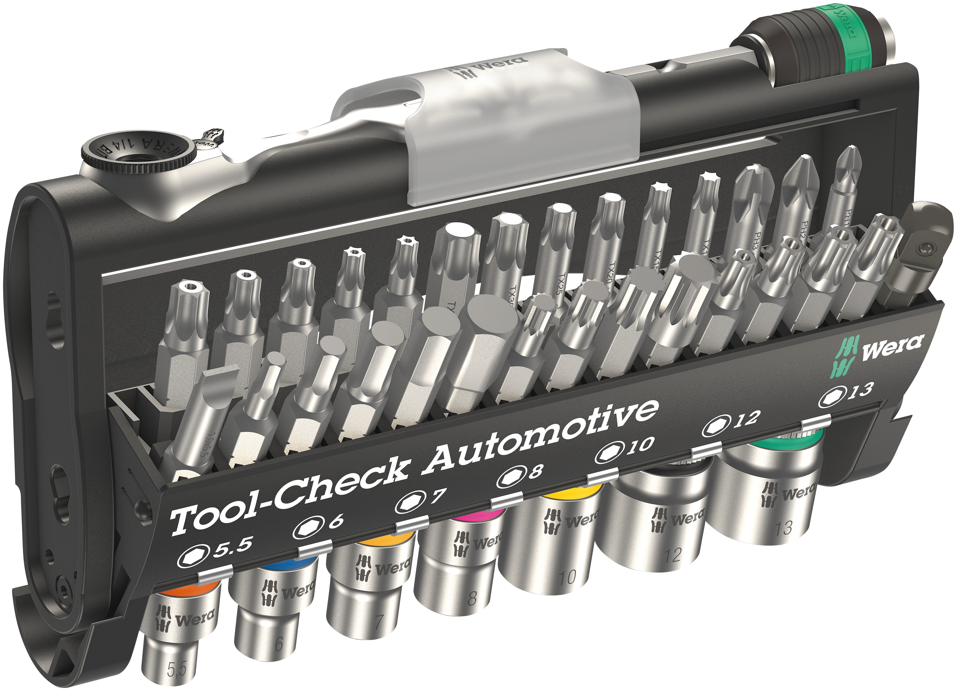 WERA Bit-Set, 05200995001, Tool-Check Automotive 1, 38-teilig