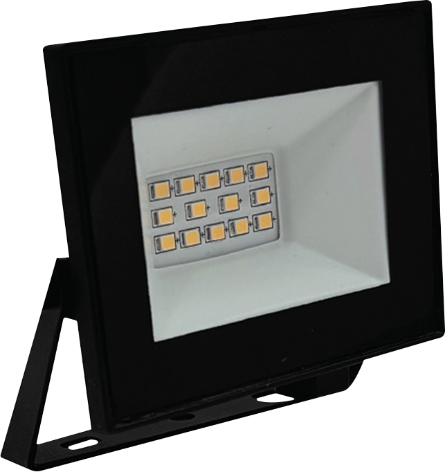 V-TAC LED-Fluter, VT-44012, 10 W, 6500K, EEK: F, 730 lm, kaltweiß, IP65, schwarz