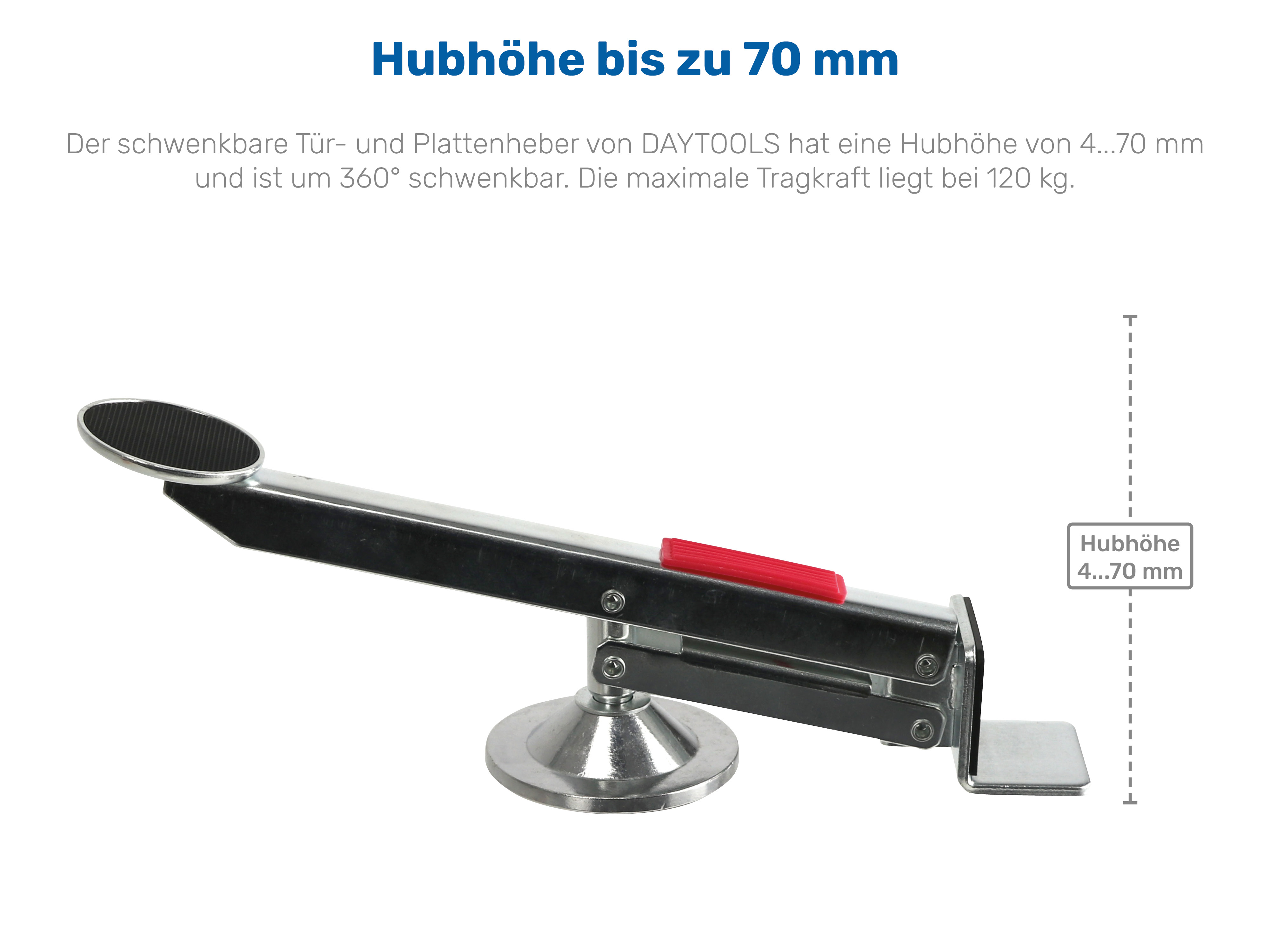 DAYTOOLS Tür- und Plattenheber, schwenkbar, 2 Stück DAYTOOLS Tür- und Plattenheber, schwenkbar, 2 Stück
