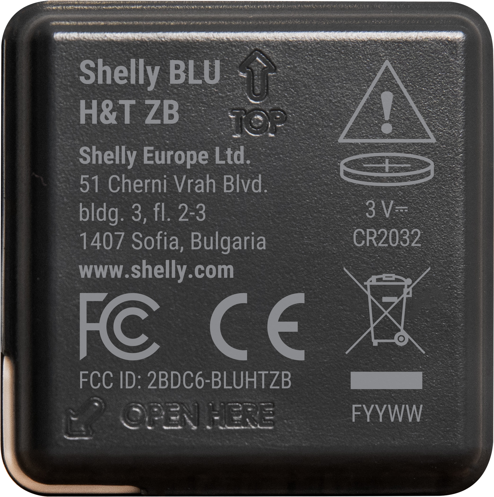 SHELLY Bluetooth Temperatur- & Feuchtigkeitssensor, Blu ZB H&T, schwarz SHELLY Bluetooth Temperatur- & Feuchtigkeitssensor, Blu ZB H&T, schwarz