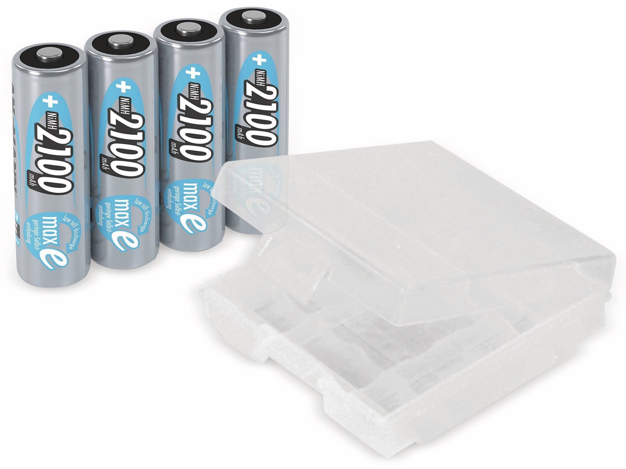 ANSMANN NiMH-Mignon-Akku, maxE, 2100 mAh, 4 Stück, mit Batterienbox ANSMANN NiMH-Mignon-Akku, maxE, 2100 mAh, 4 Stück, mit Batterienbox