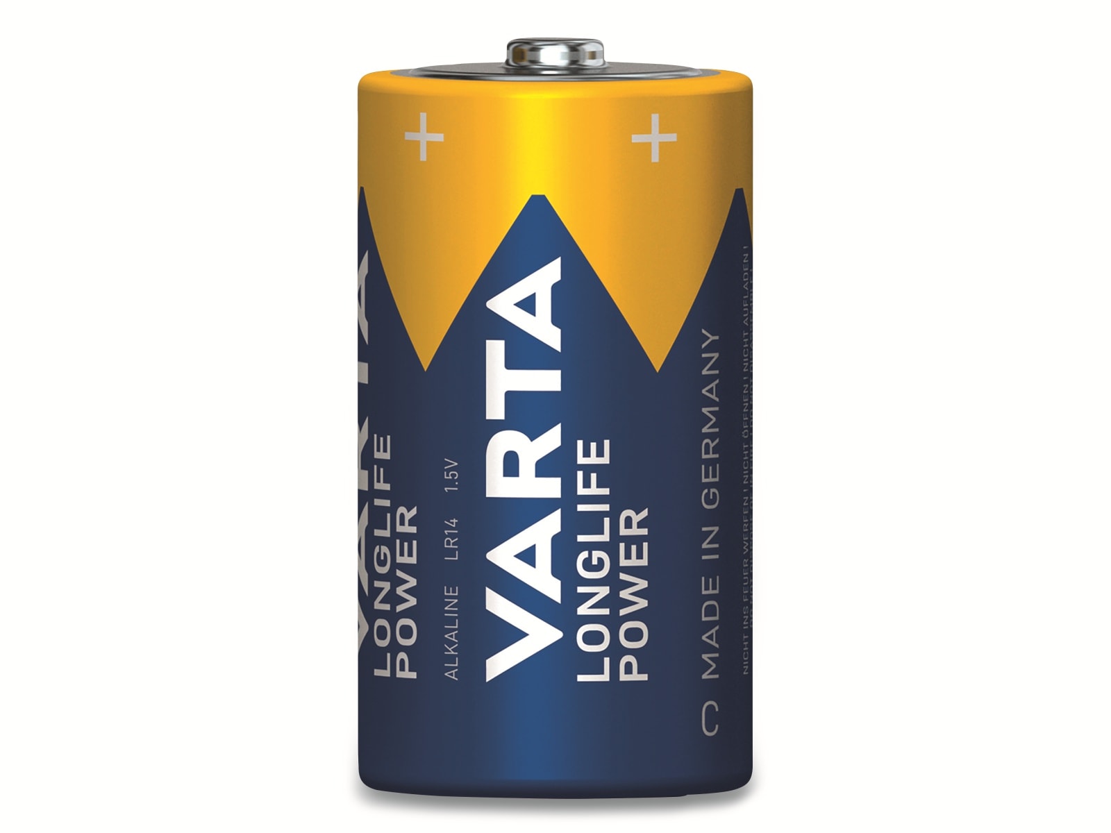 VARTA Batterie Alkaline, Baby, C, LR14, 1.5V, Longlife Power, 2 Stück