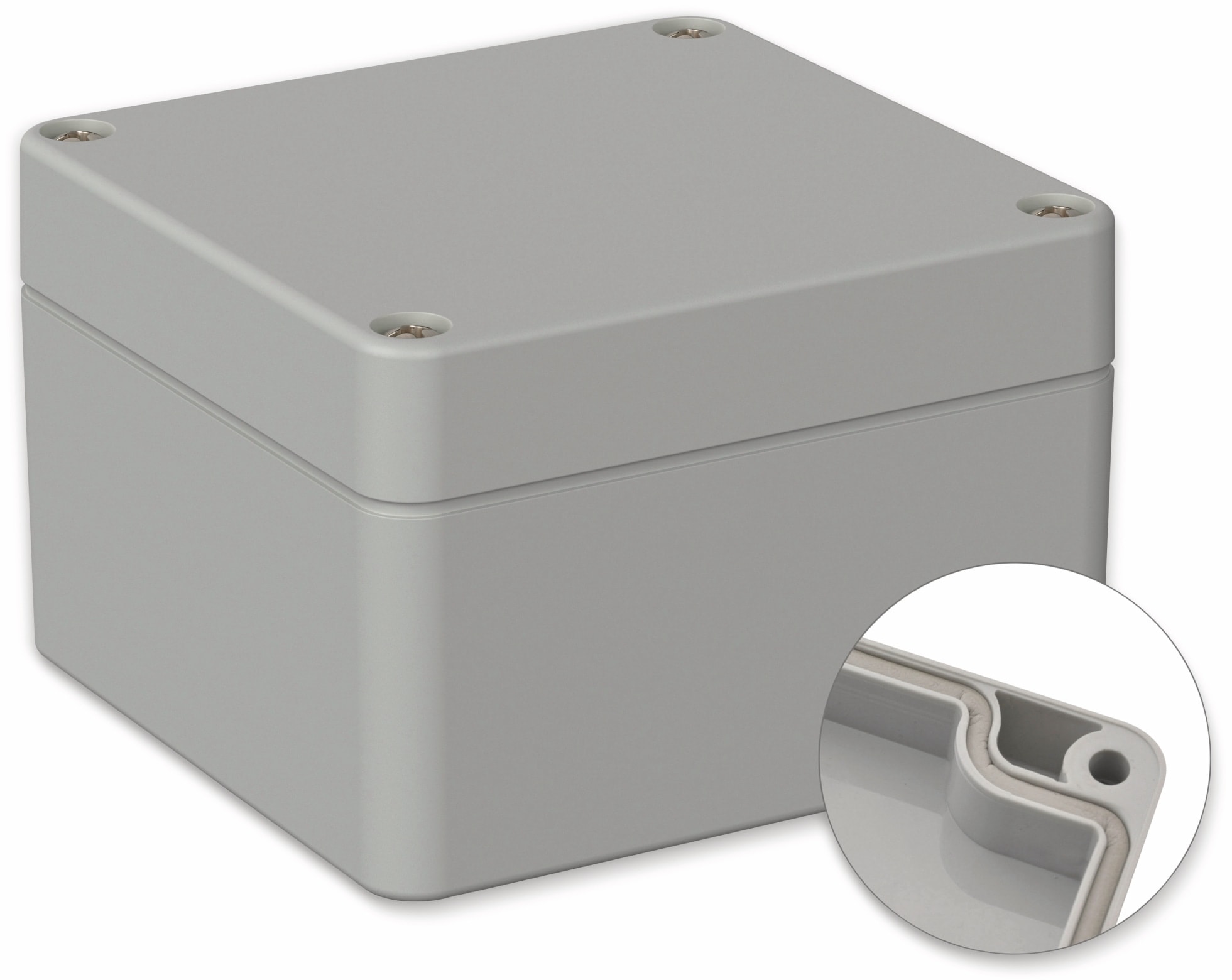 POLLIN, ABS Gehäuse, 82 x 80 x 55 mm, IP66, Lichtgrau POLLIN, ABS Gehäuse, 82 x 80 x 55 mm, IP66, Lichtgrau