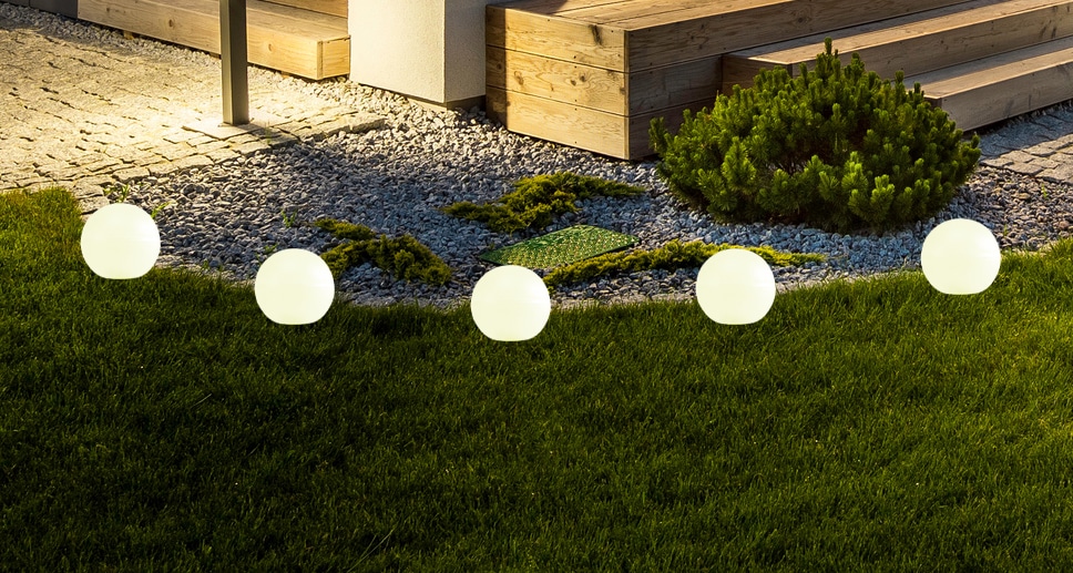 Solar LED-Gartenleuchten, RGB, IP44, 7,75 m