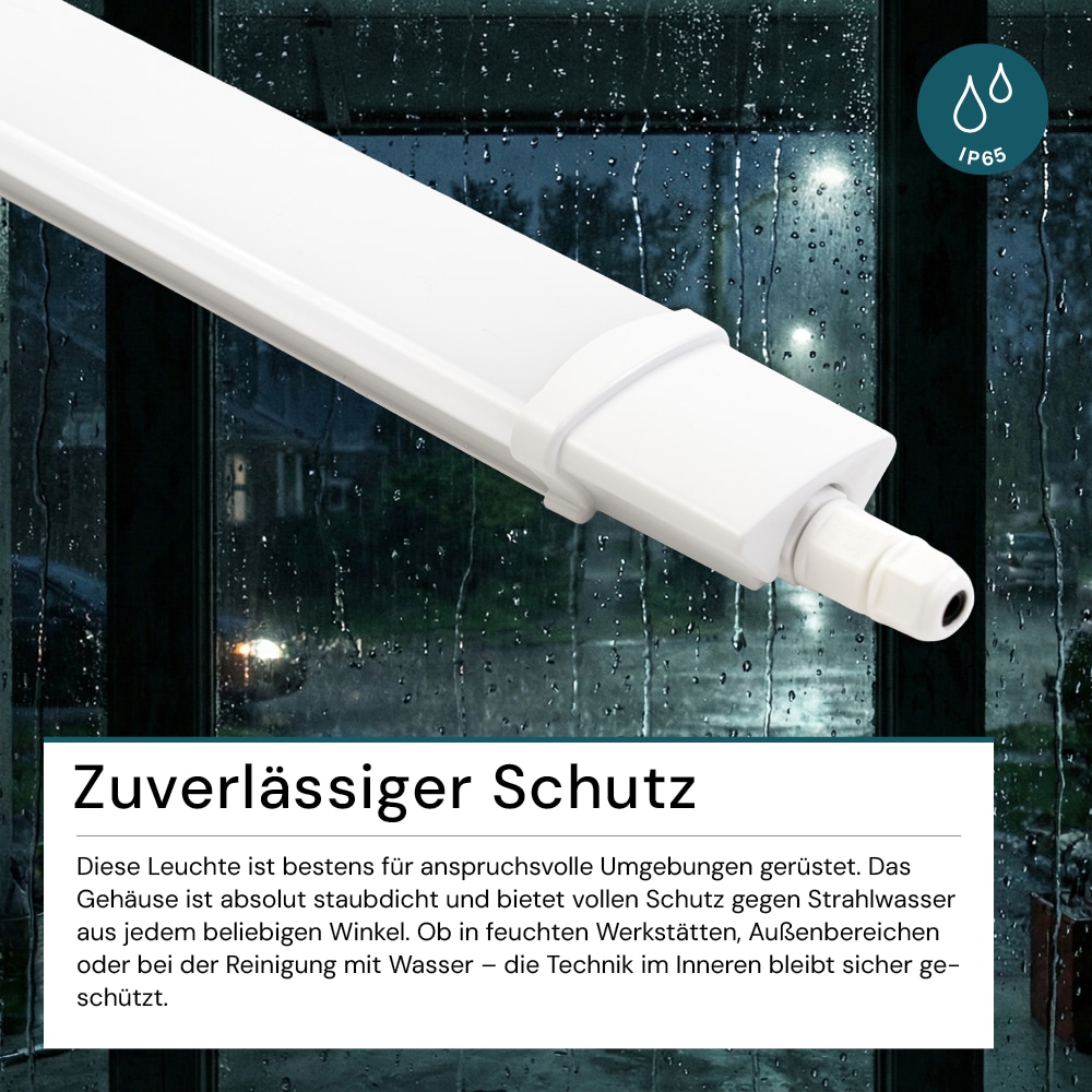 LUXULA LED-Feuchtraumleuchte, EEK: F, 36W, 3250lm, 4000K, 1200mm