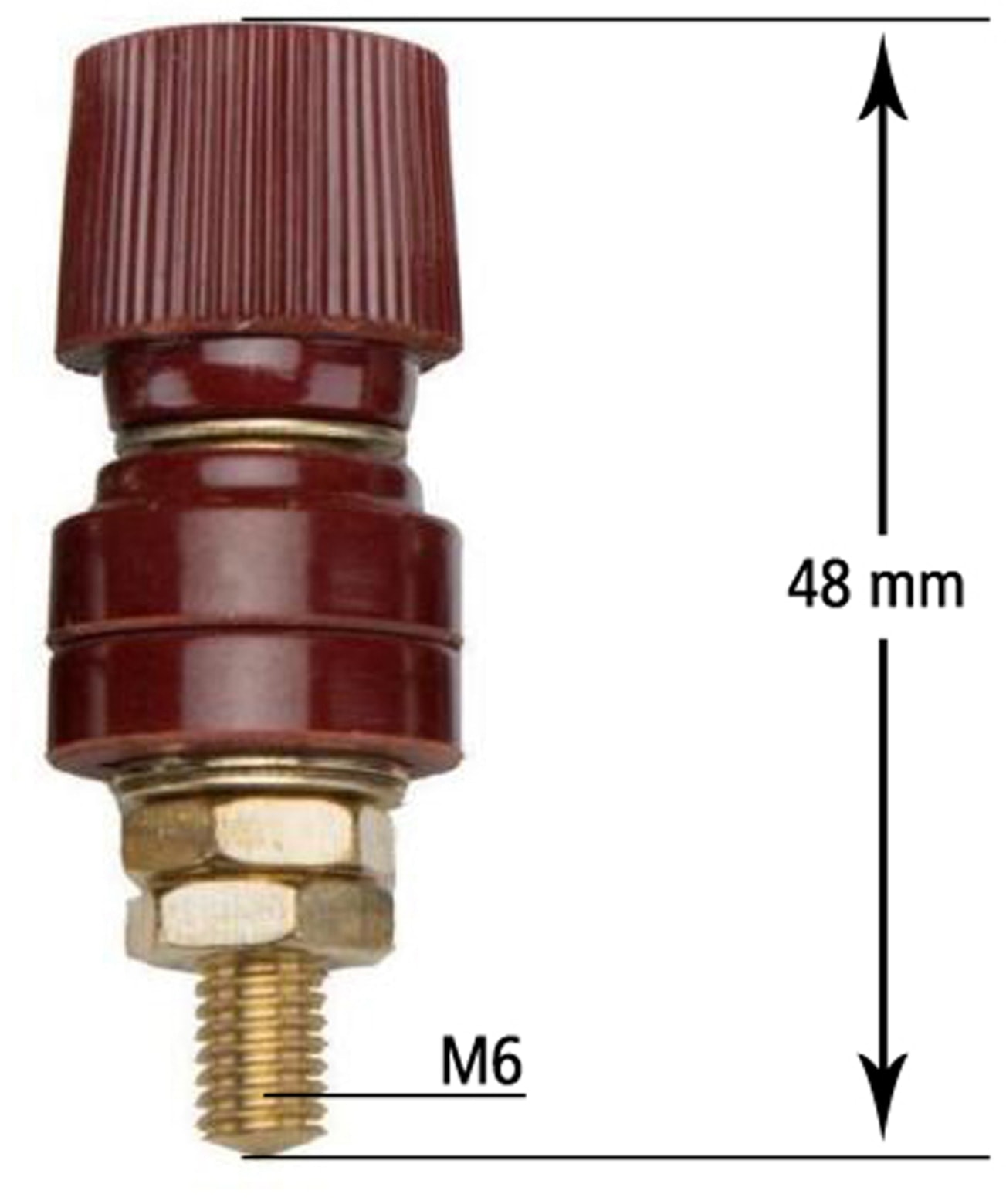 Polklemme, M6, 60 A, rot