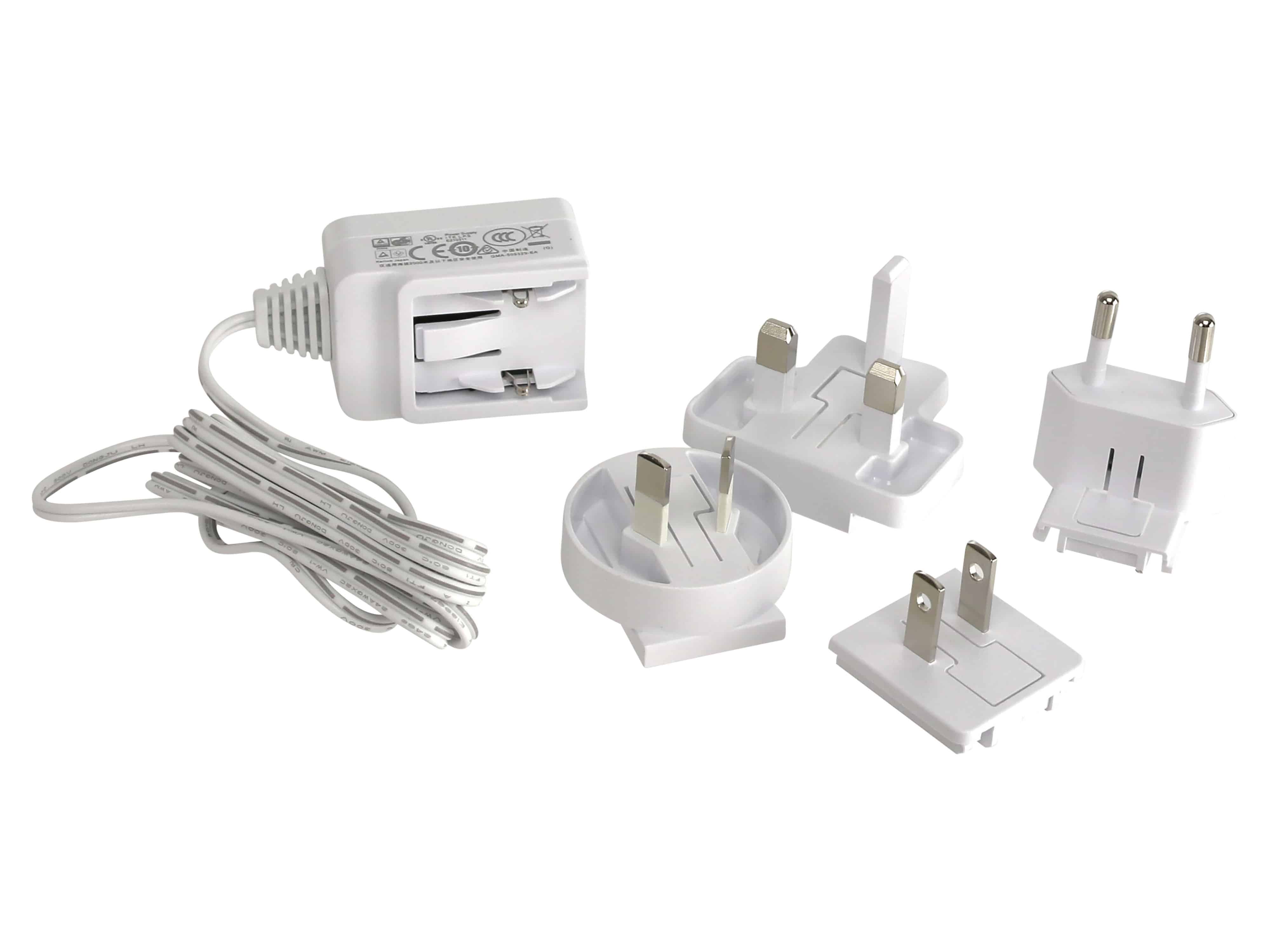 Stecker-Schaltnetzteil KLK03503_01, 12 V/0,5 A, mit Reiseadaptern