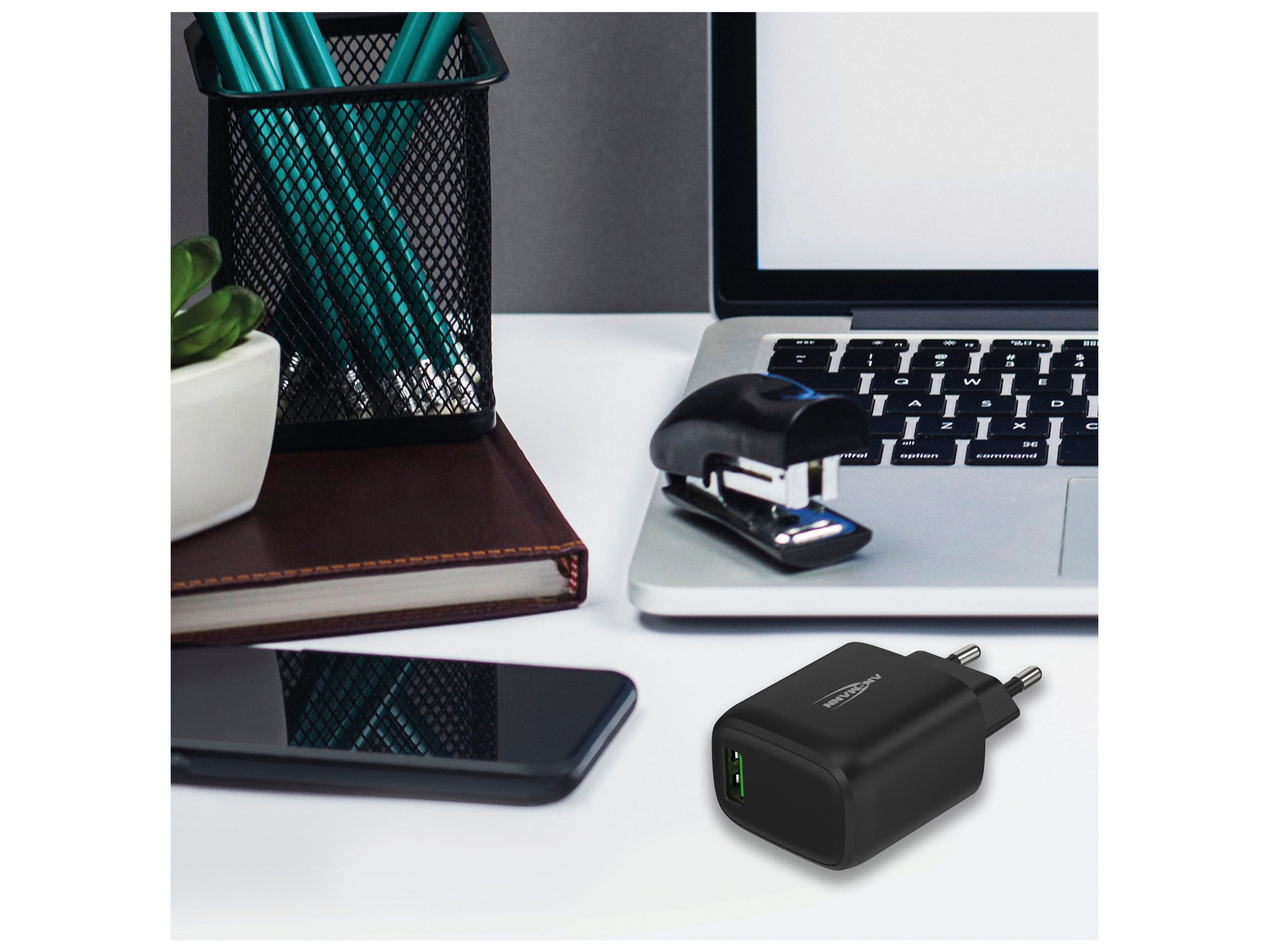 ANSMANN USB -Ladegerät Home Charger ,HC118QC /3 A/18 W/1 Port, schwarz