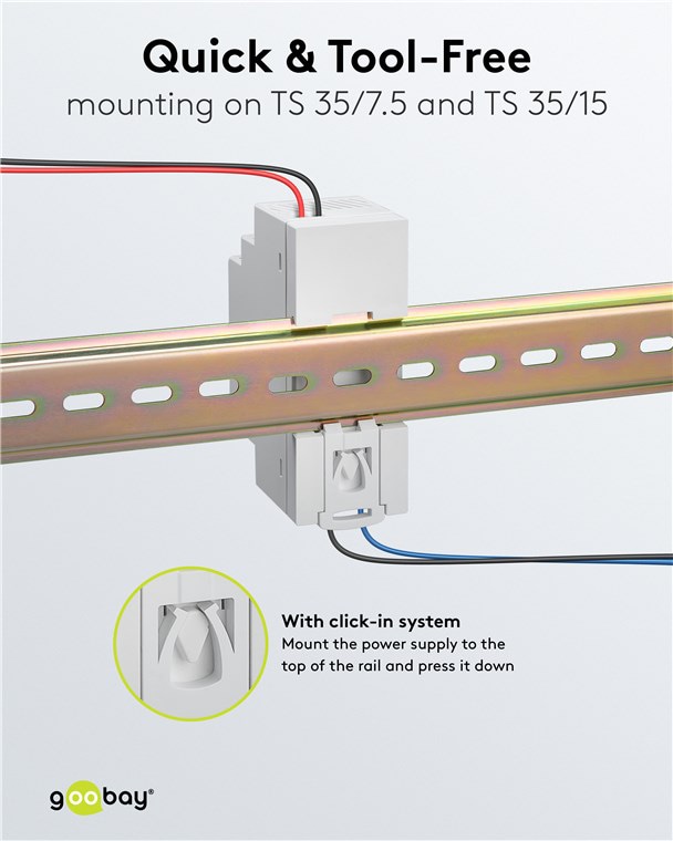 GOOBAY Hutschienen-Netzteil 74764, 12 V, 2,5 A, 30 W