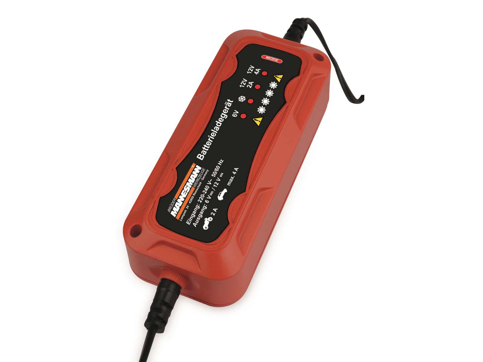 Brüder Mannesmann ADAC Ladegerät Für Autobatterien – 4A, 6V/12V, Schwarz-gelb Brüder Mannesmann ADAC Ladegerät Für Autobatterien – 4A, 6V/12V, Schwarz-gelb