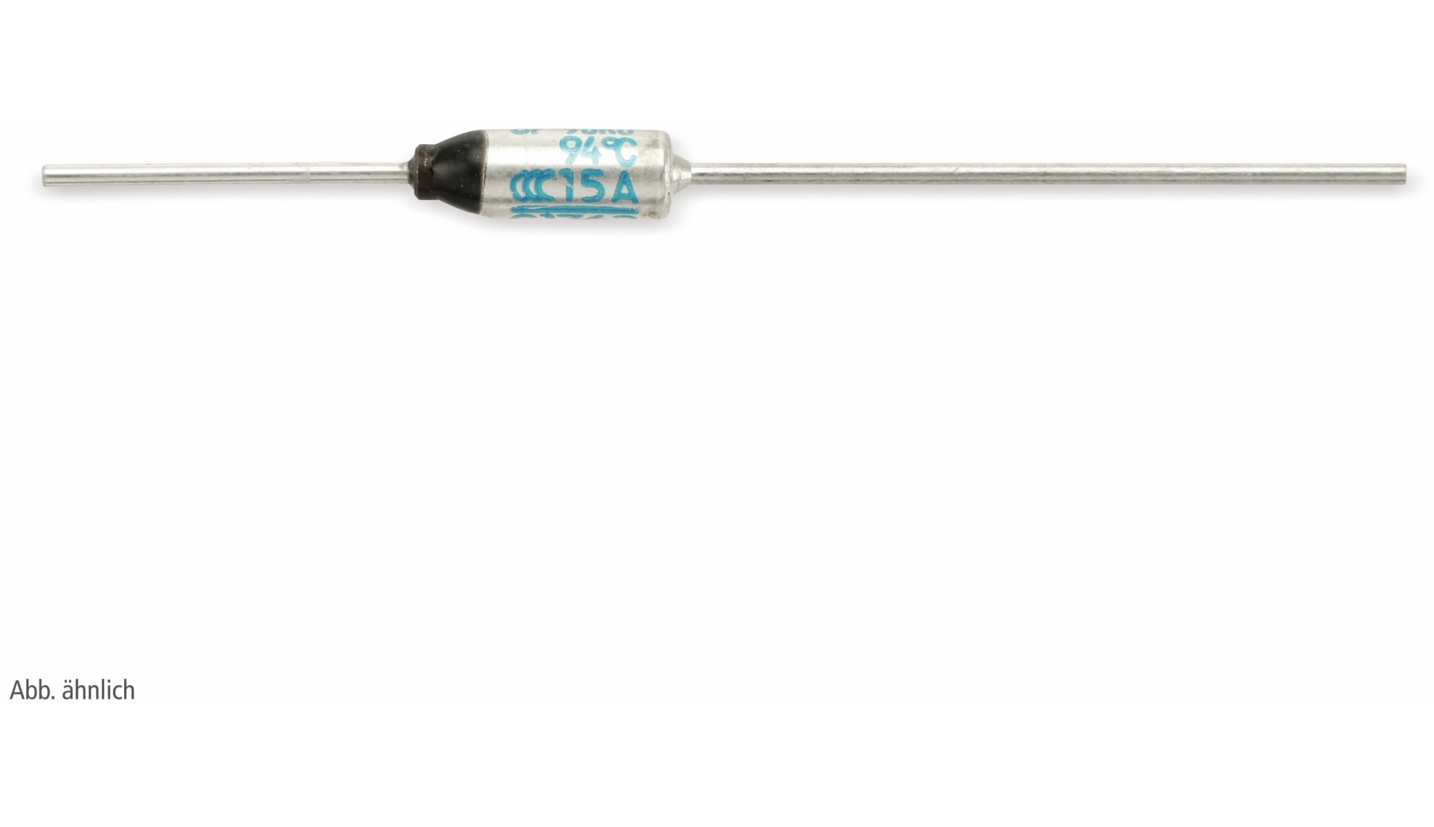 Temperatursicherung, axial, 167°C, 15A Temperatursicherung, axial, 167°C, 15A
