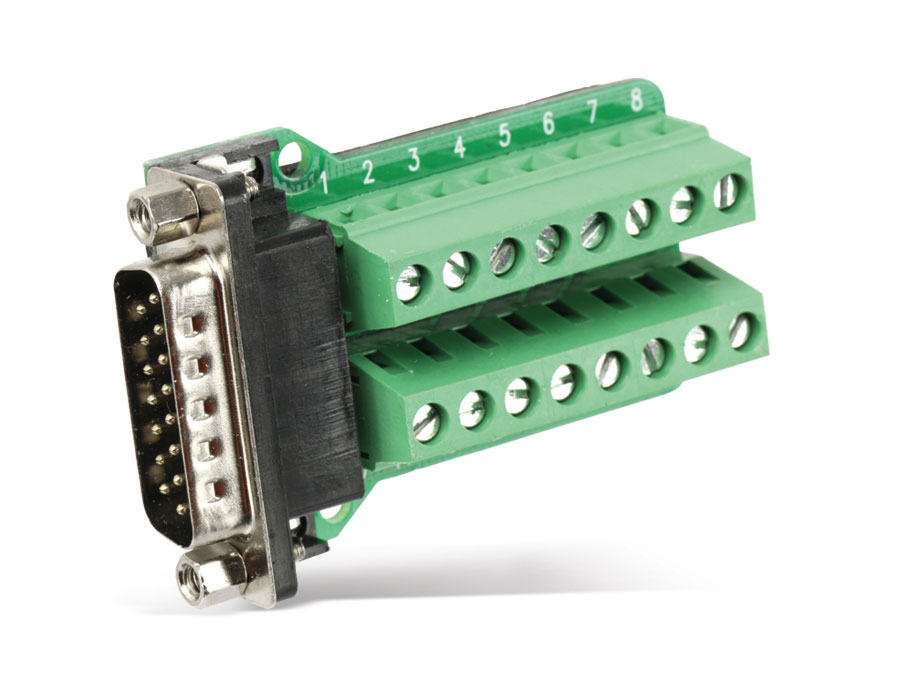 Sub-D Stecker, 15-polig (2-reihig)