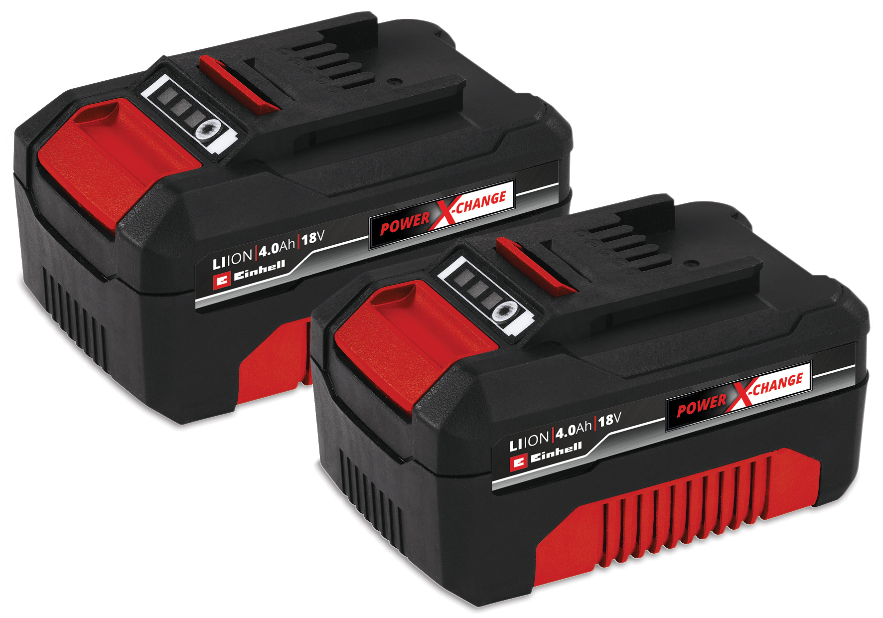 EINHELL Akku-Set PXC 4 Ah, 18 V, 2 Stück + Akku-Wandhalterung