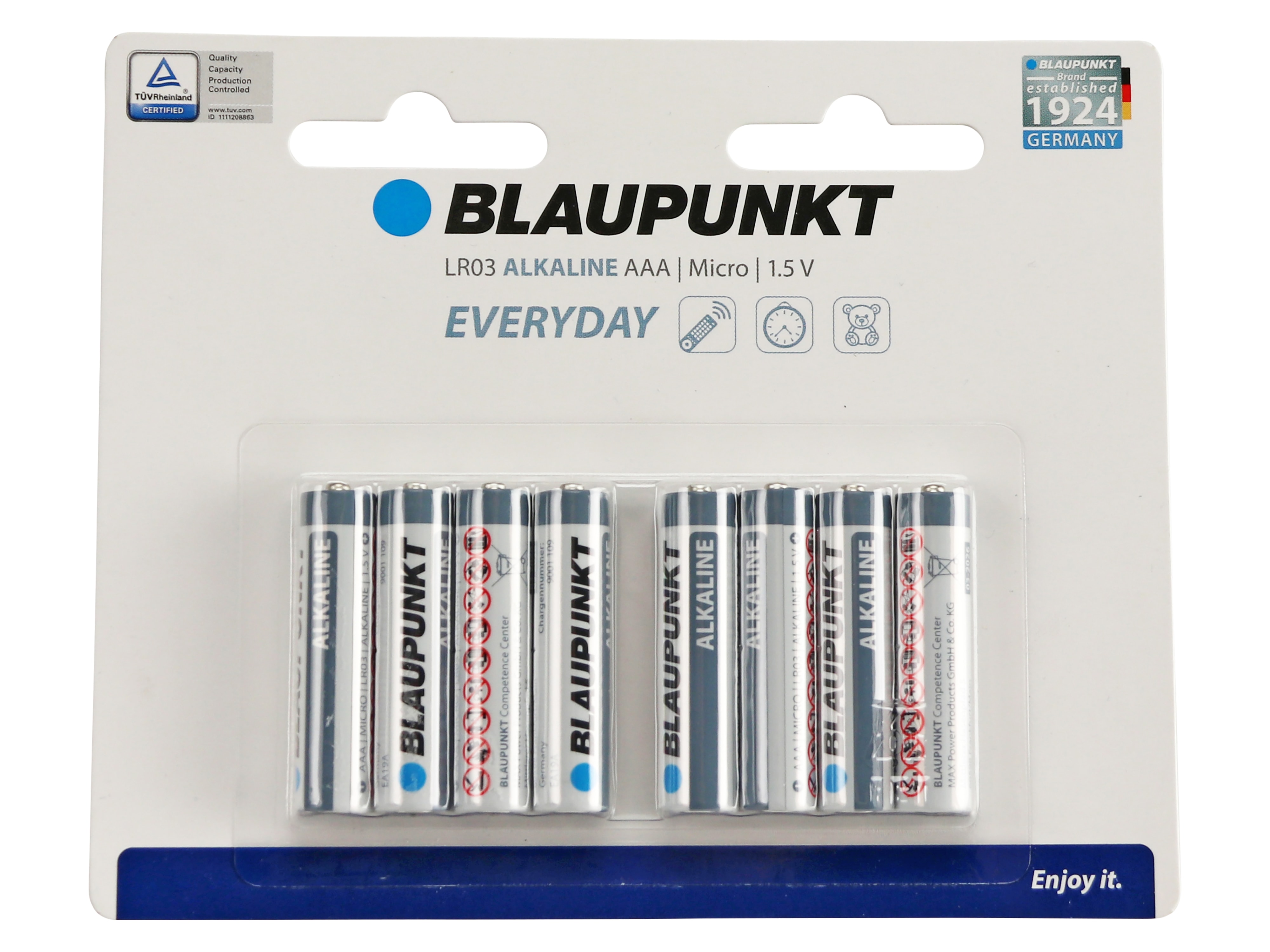 BLAUPUNKT Micro-Batterie, EVERYDAY, Alkaline, 8 Stück, MHD 3/2026