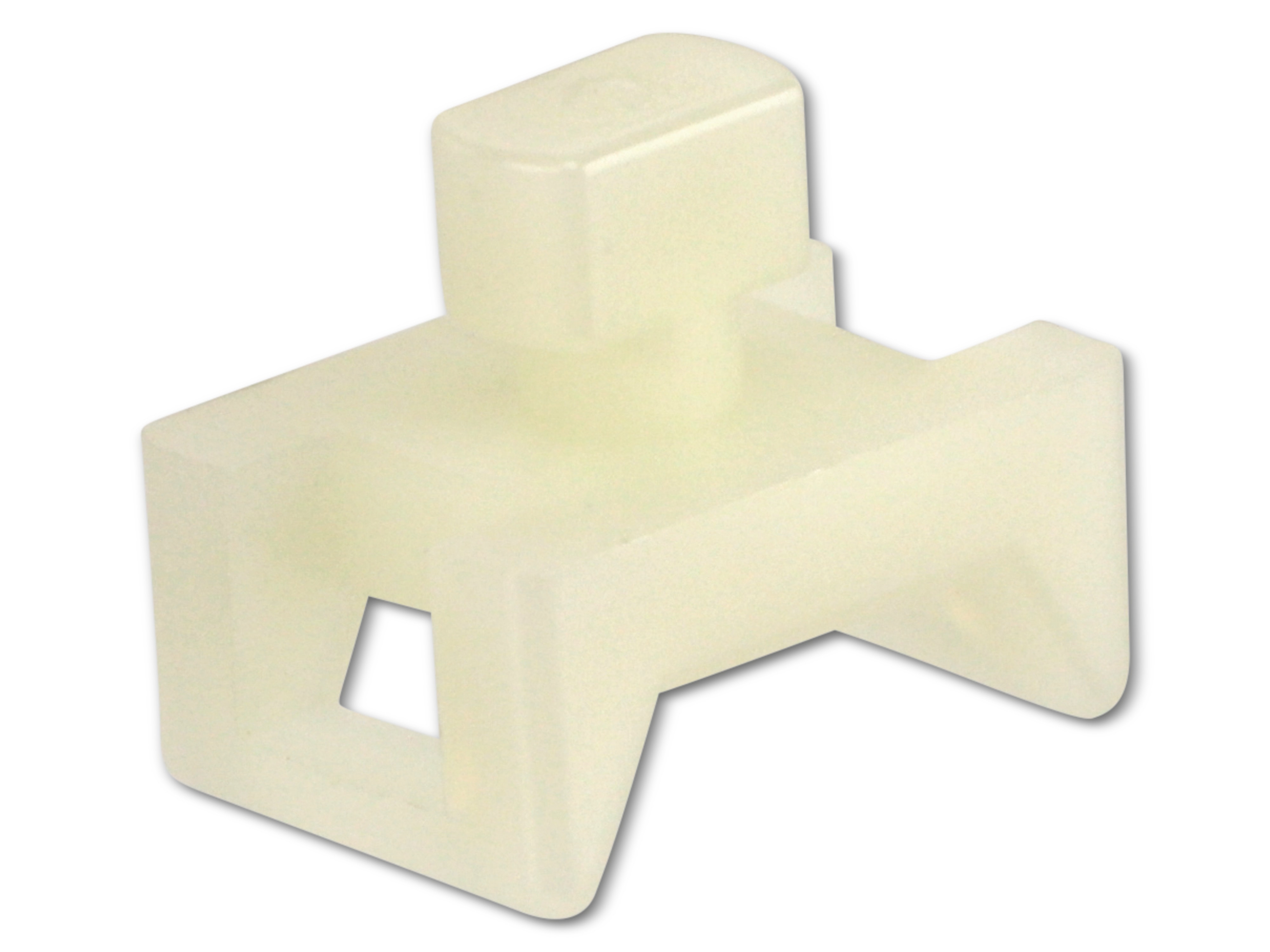 KSS Befestigungssockel schraubbar Polyamid 6.6, Natur, Befestigungsl 5.8X9.7, L=21,5, B=16, 1 Stück