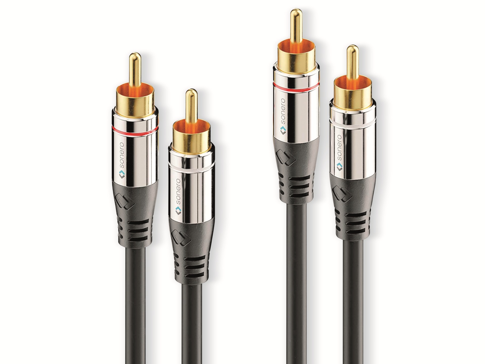 SONERO Cinchkabel, Stereo, 12,5 m, schwarz