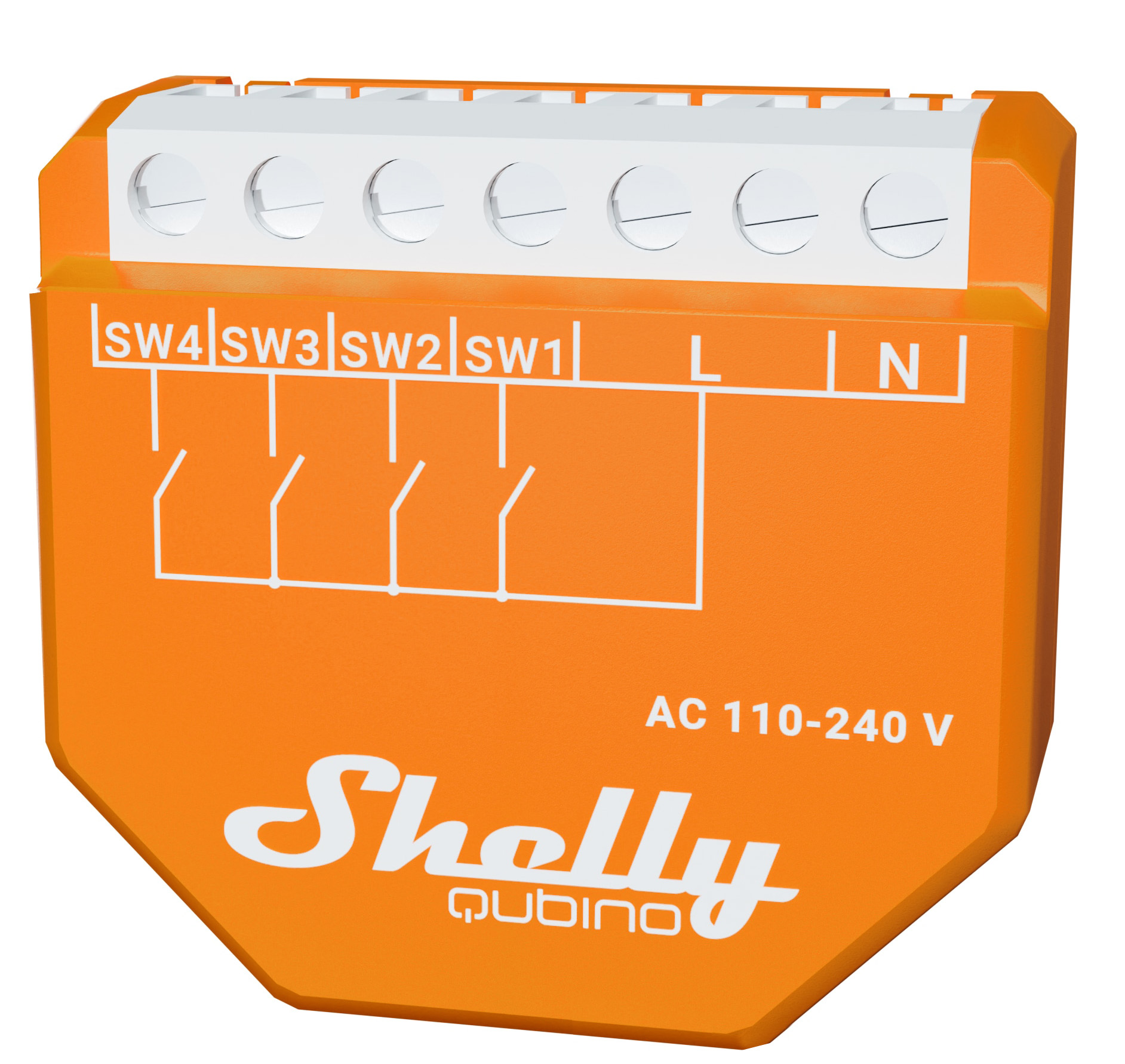 SHELLY Szenenaktivierer Wave i4, Unterputz, orange, 2 Stück