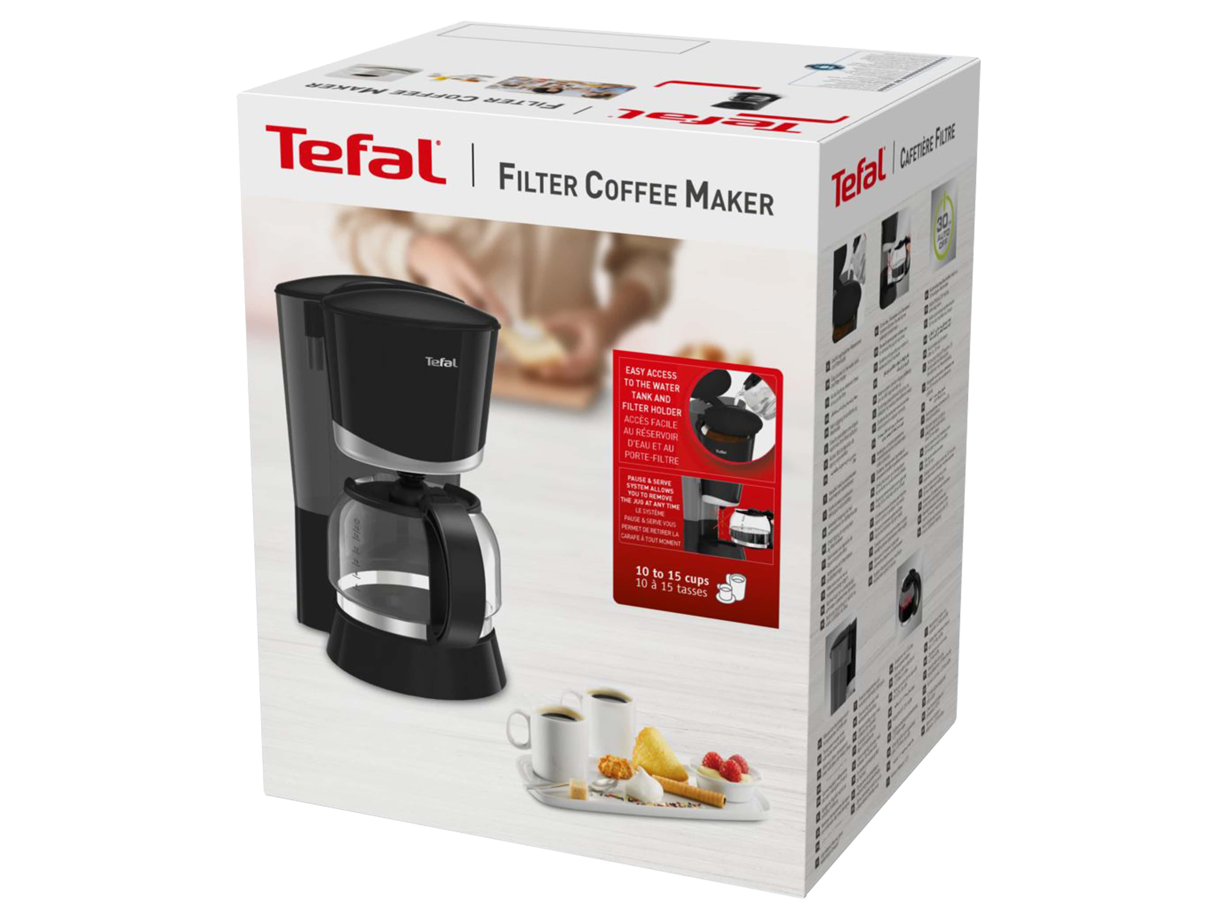 TEFAL Kaffeemaschine CM171, schwarz TEFAL Kaffeemaschine CM171, schwarz