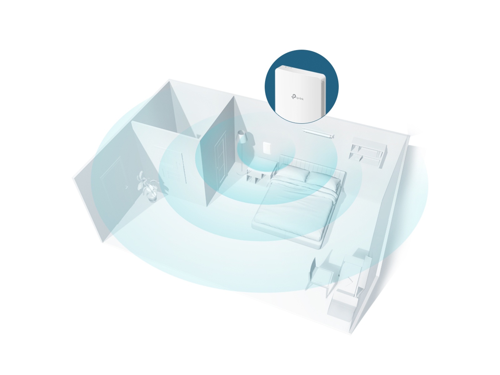 TP-LINK Access-Point OMADA EAP235-Wall, AC1200, Gigabit-Ports
