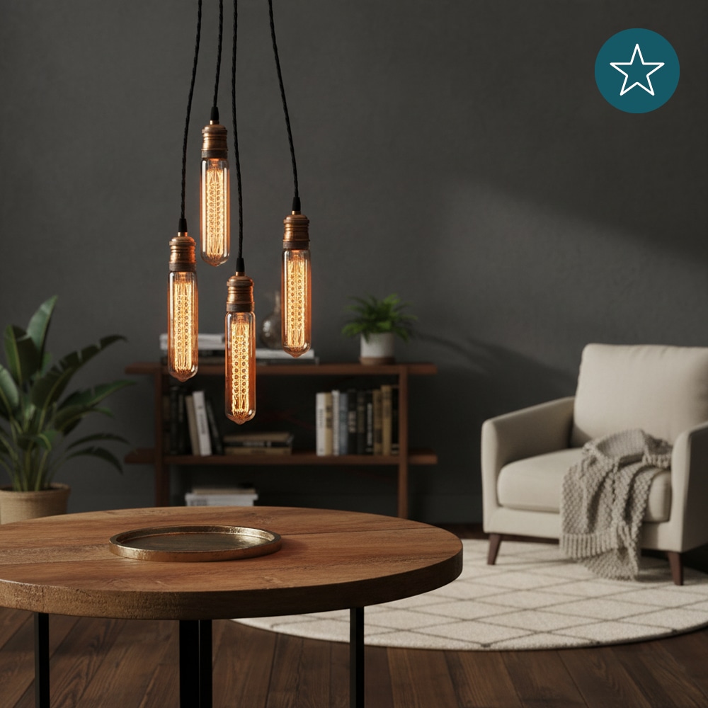 LUXULA LED-Filament-Lampe, Vintage Stab, E27, 2,3W, 65lm, 1800K